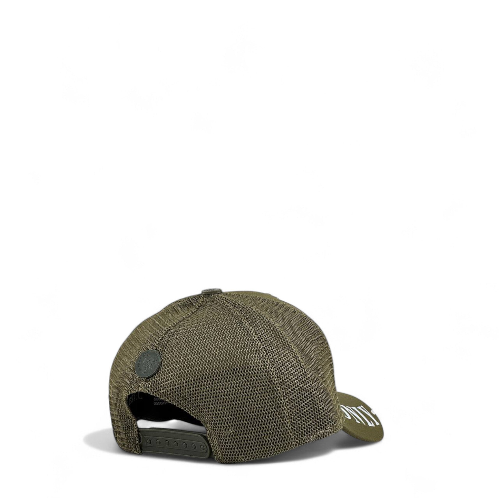 Diesel Olive Green Trucker Cap β Mohawk Graphic, Unisex Streetwear Mesh Hat