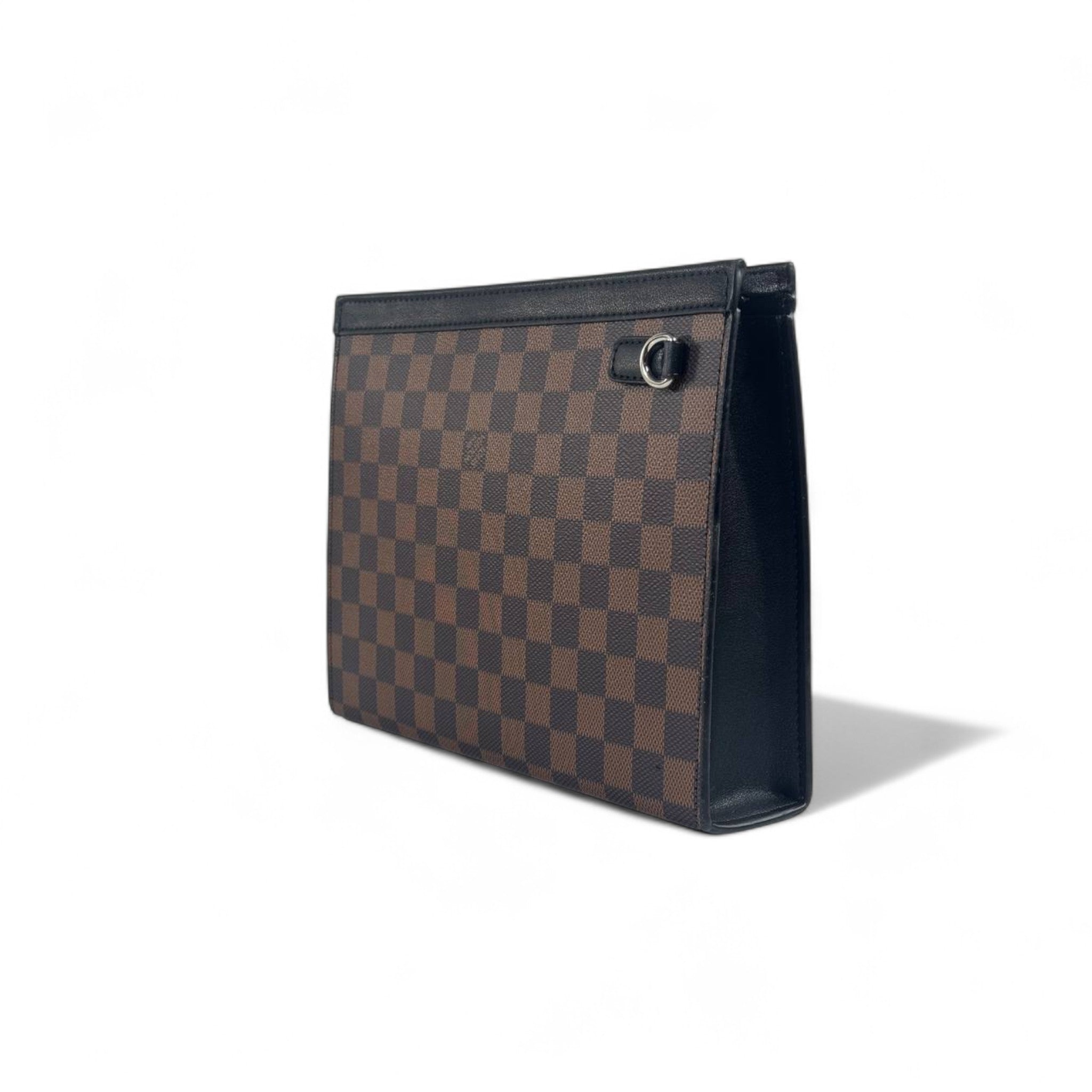 Louis Vuitton Damier Graphite Pochette with Colorful Sticker Patches – Limited Edition Luxury Bag