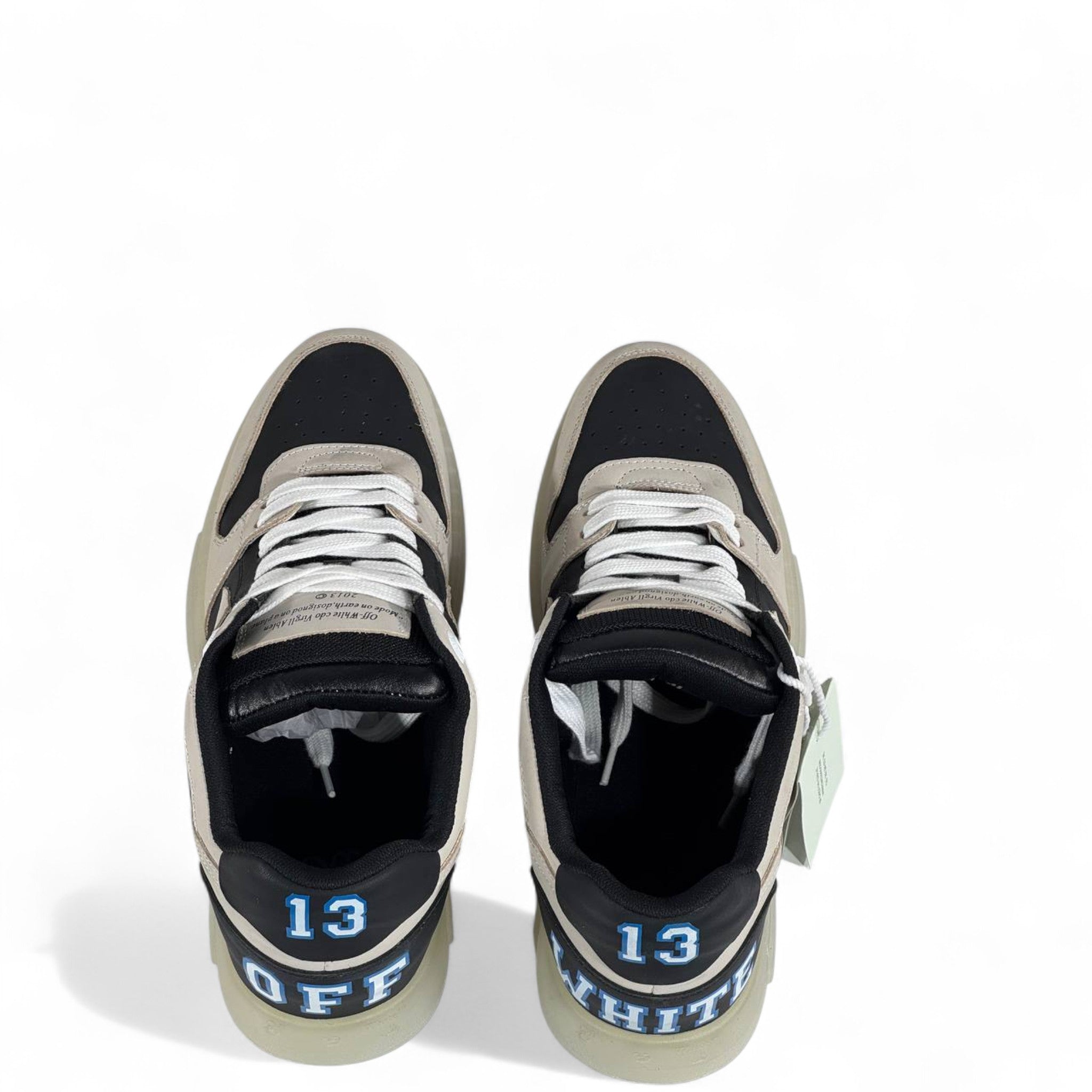Off-White™ Out of Office “13” Sneakers – Grey/Black/Blue Limited Edition