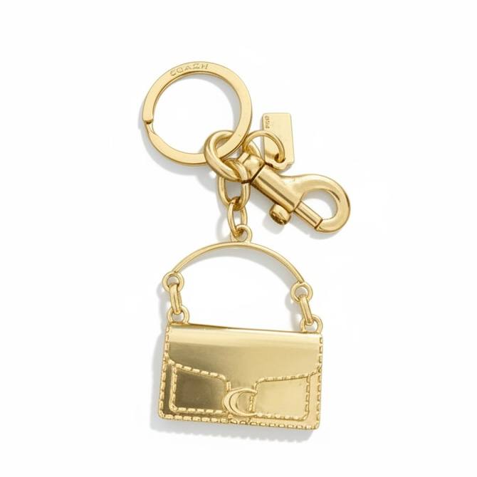 β¨ Coach Gold Bag Charm β Mini Handbag Keychain Edition
