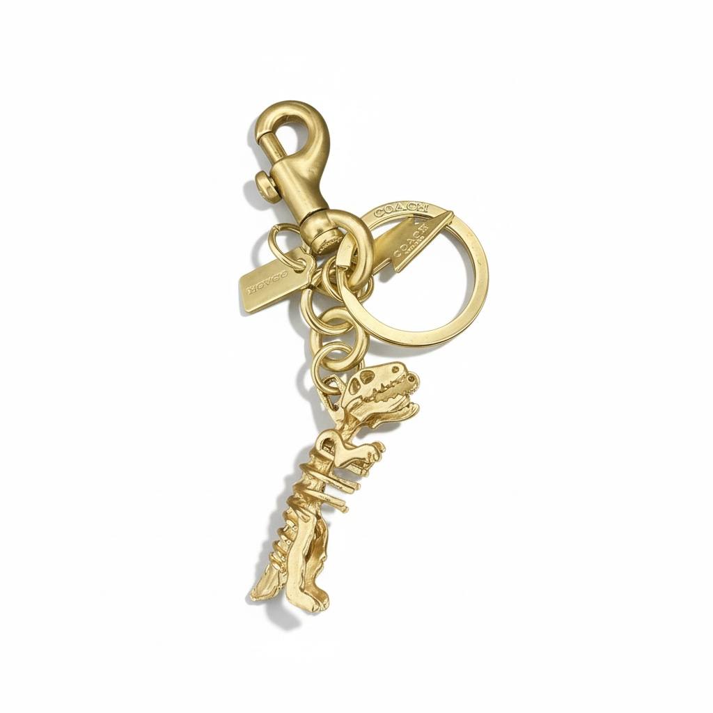 π Coach Rexy Gold Dinosaur Keychain β Iconic Designer Charm