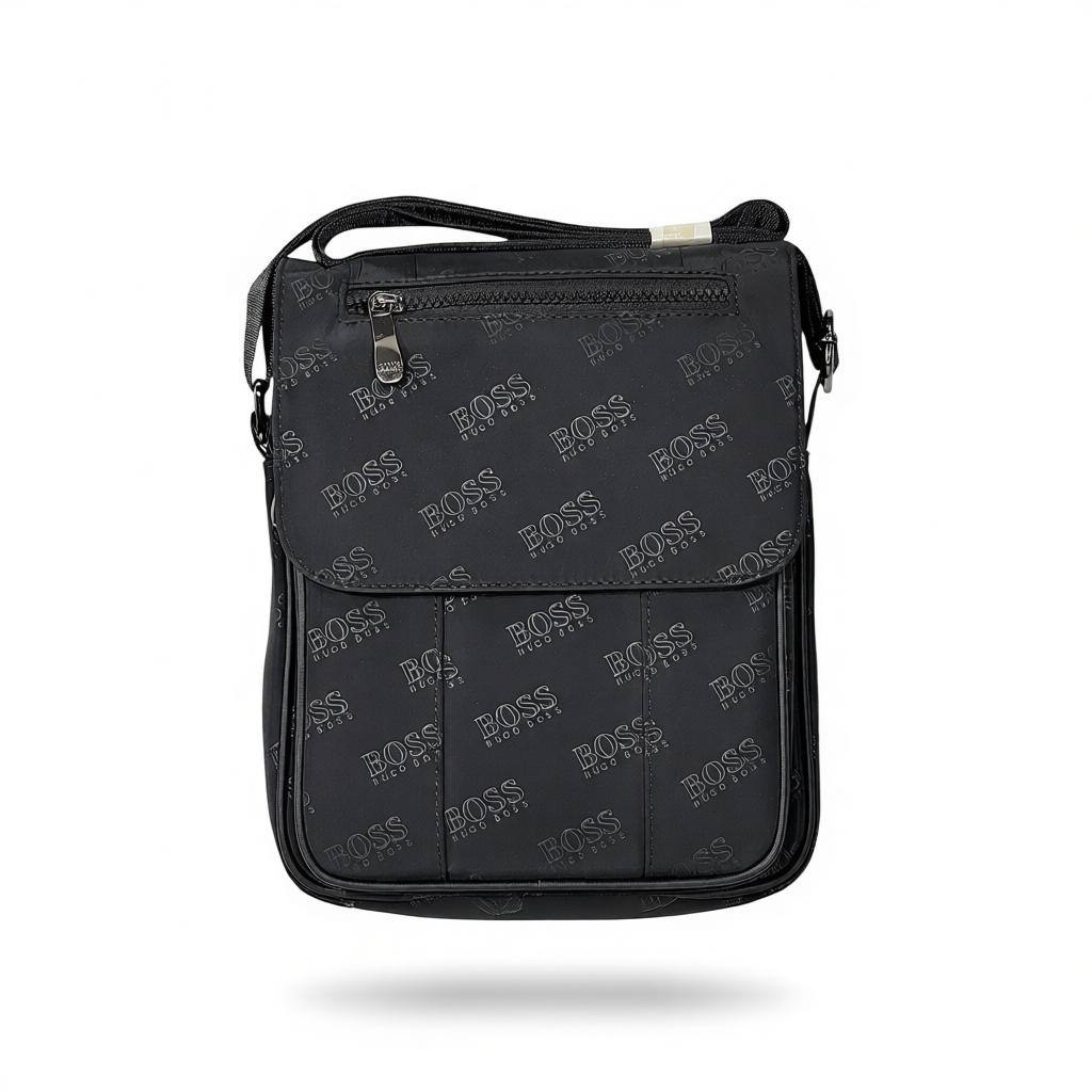 π€ Hugo Boss Monogram Crossbody Shoulder Bag β Black