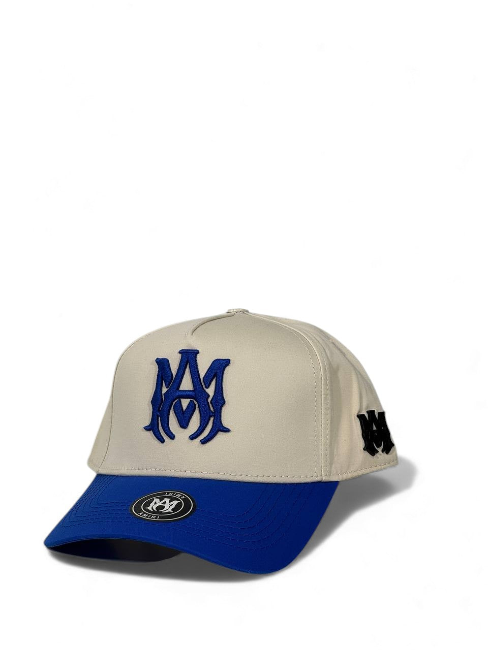 Amiri Two-Tone Luxury Cap β Beige & Royal Blue π§’π (3D Embroidered Unisex Edition)