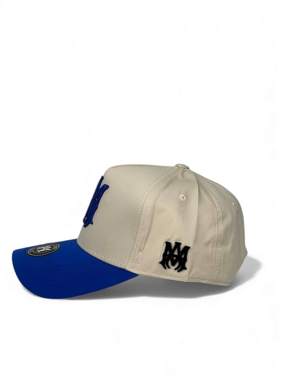 Amiri Two-Tone Luxury Cap β Beige & Royal Blue π§’π (3D Embroidered Unisex Edition)