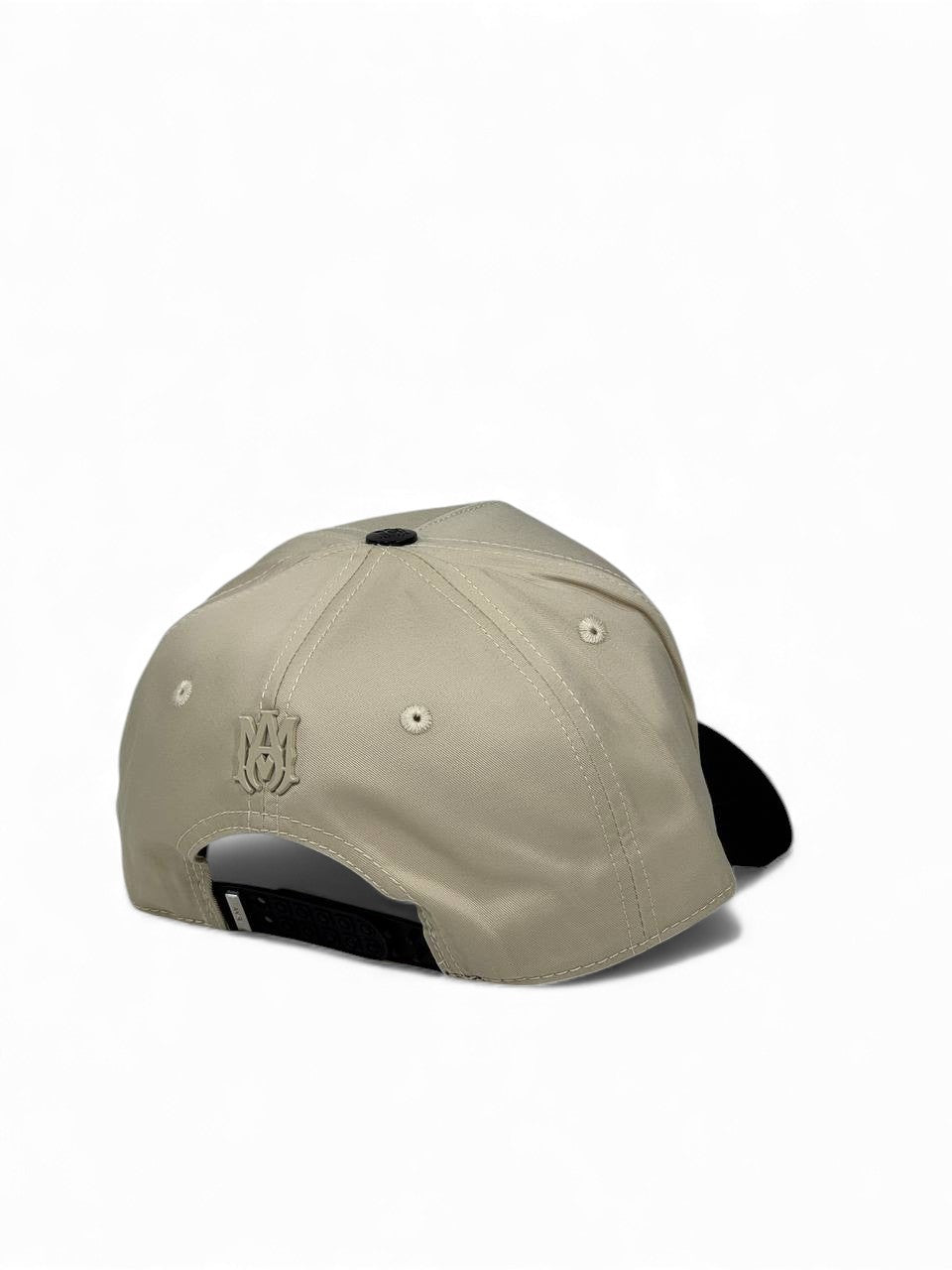 Amiri Oversized Embroidered Cap β Beige & Black Edition π§’π€ (Premium Unisex Streetwear)