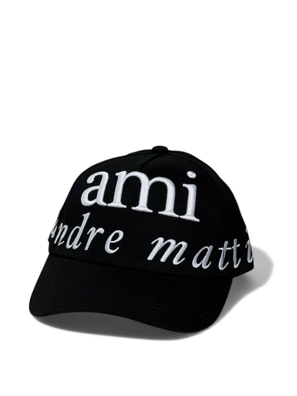 AMI Paris Black Script Logo Cap β Elegant French Street Style π€π€π§’