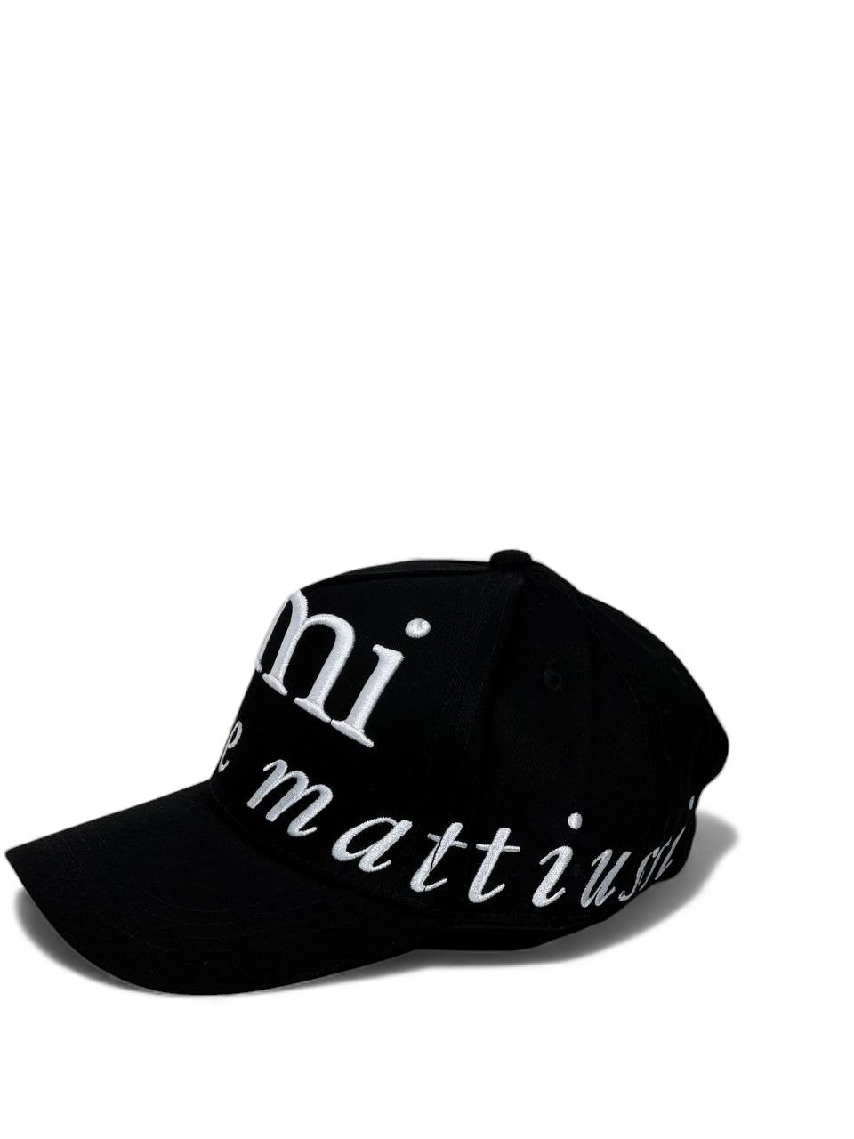 AMI Paris Black Script Logo Cap β Elegant French Street Style π€π€π§’