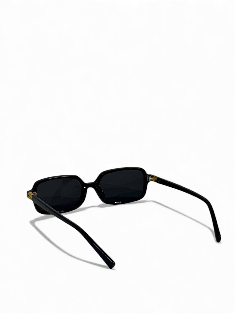 š¤ Miu Miu Inspired Slim Rectangle Sunglasses ā Black & Gold