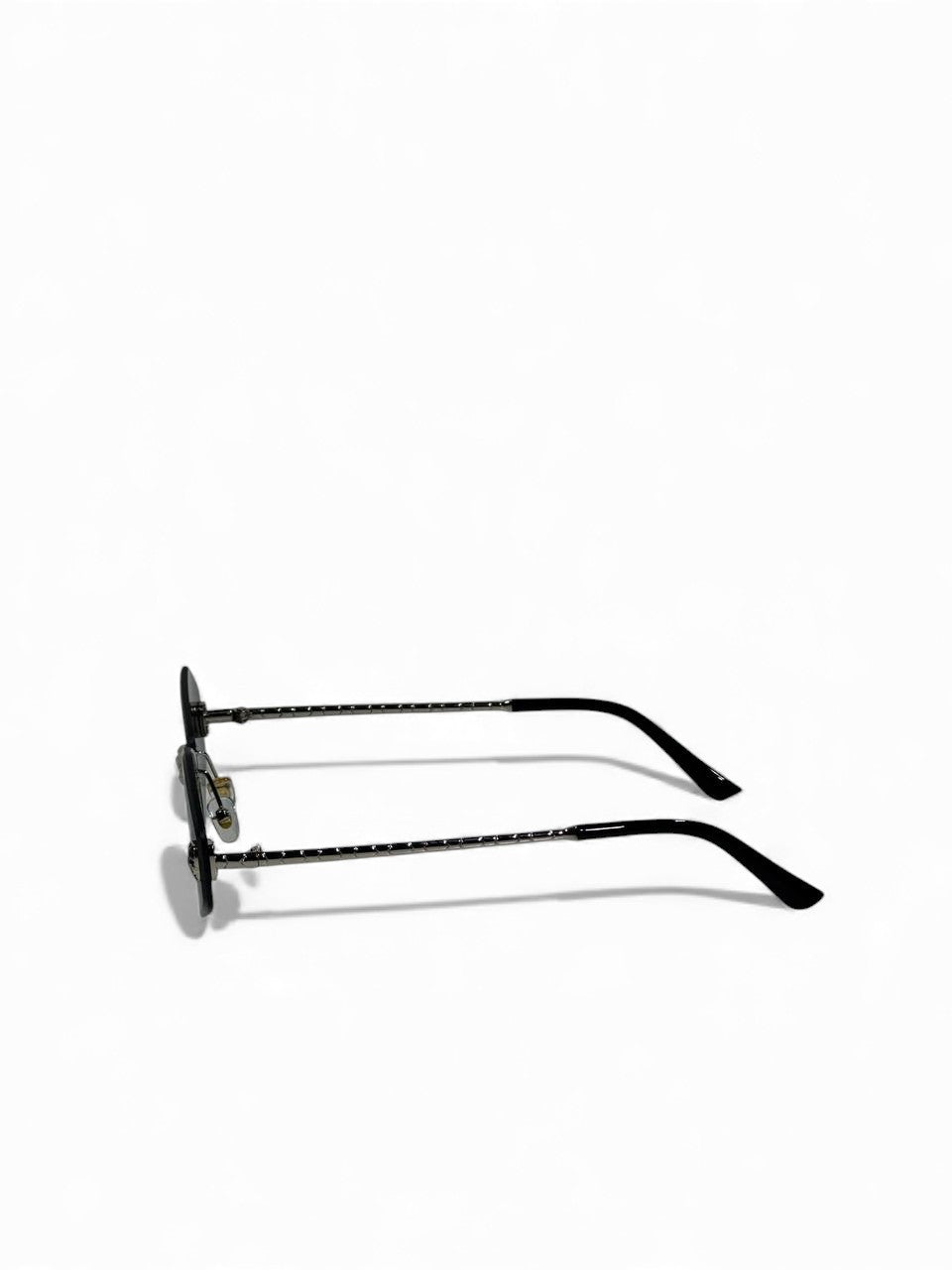 💎 BVLGARI Black Hexagon Rimless Luxury Sunglasses