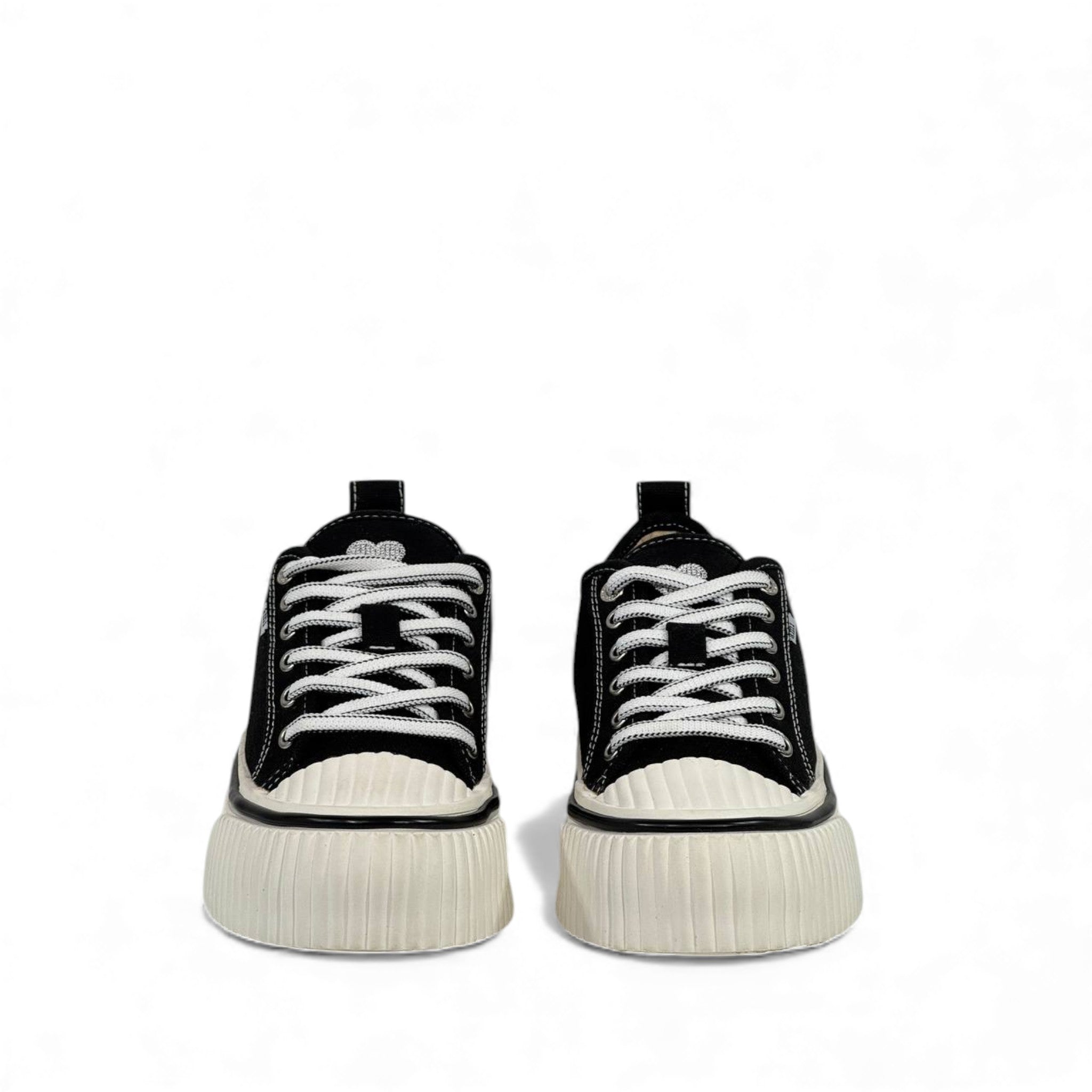 AMI Paris Chunky Black Canvas Sneakers β«π€ Modern Minimalist Street Style