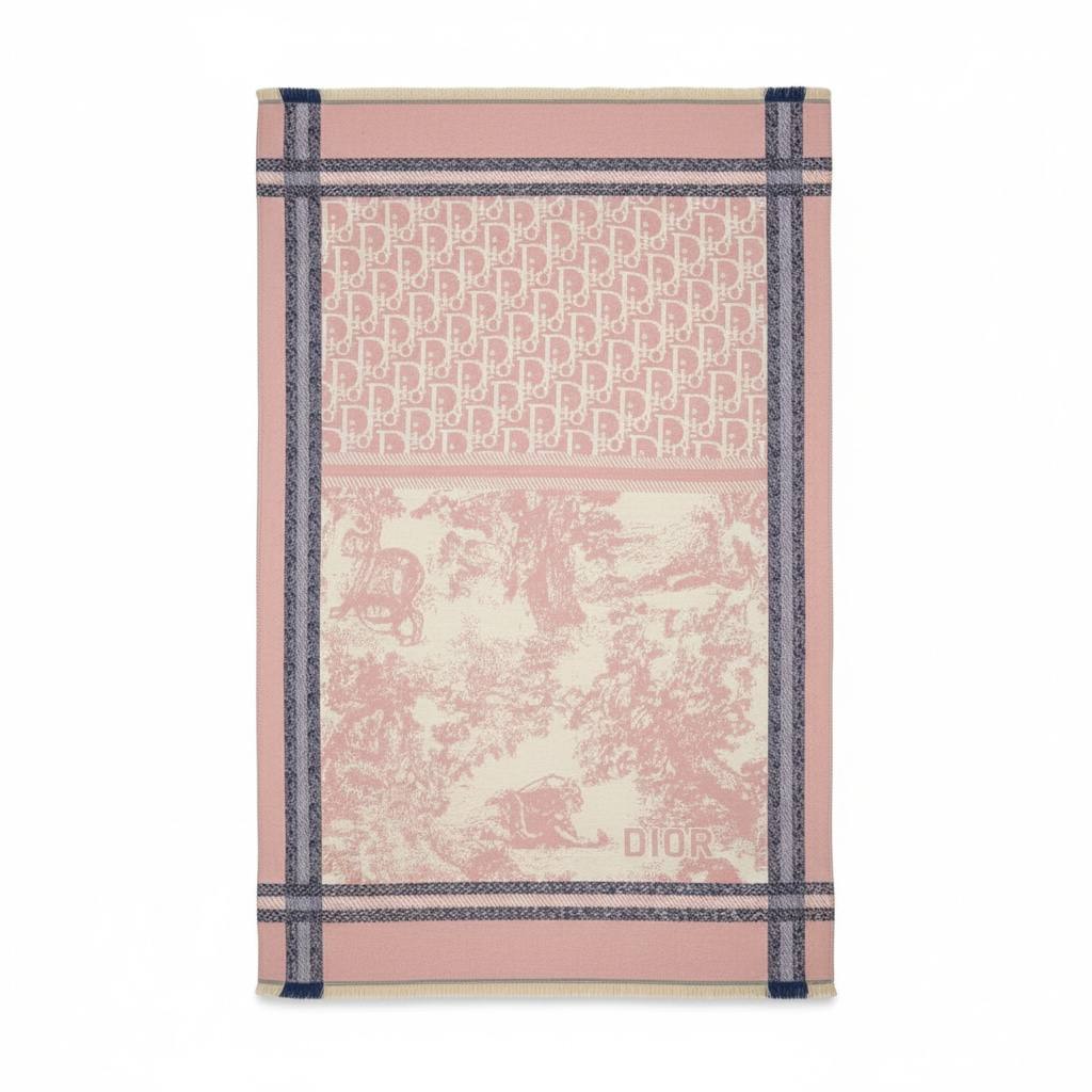 Christian Dior Pink Toile Oblique Scarf πβ¨ Soft Luxury Elegance