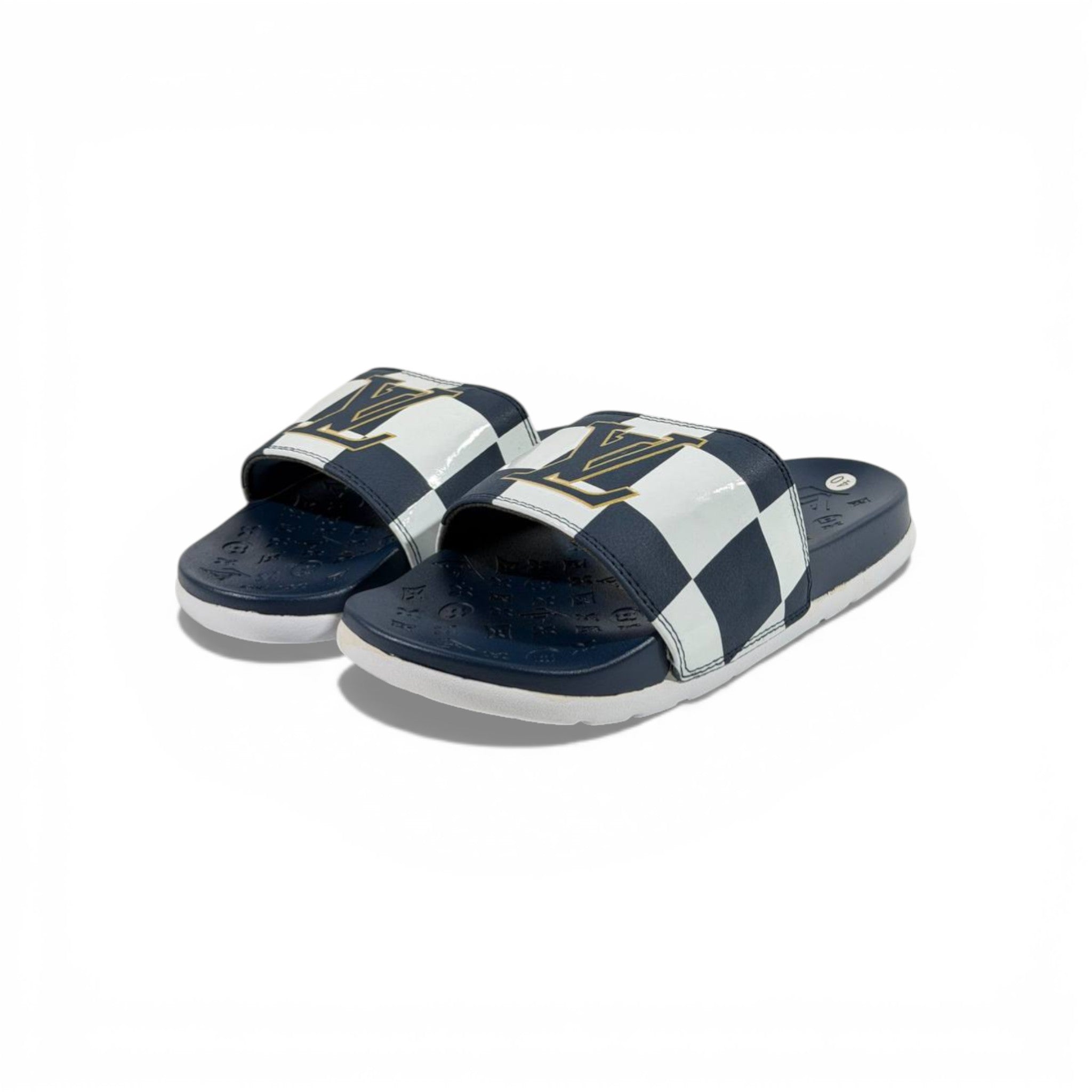 π΅ Louis Vuitton Slides β Damier Navy Edition πβ¨