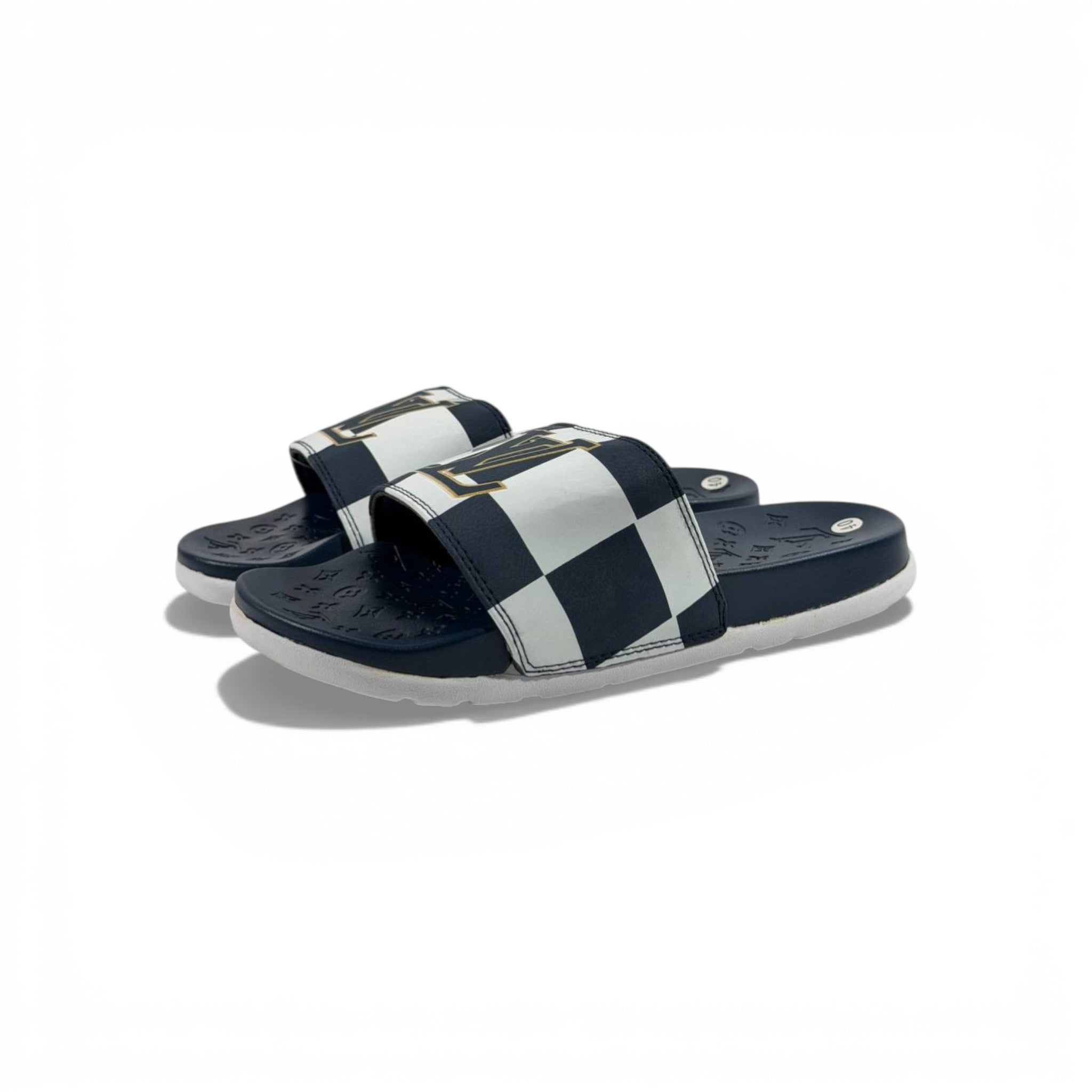 π΅ Louis Vuitton Slides β Damier Navy Edition πβ¨