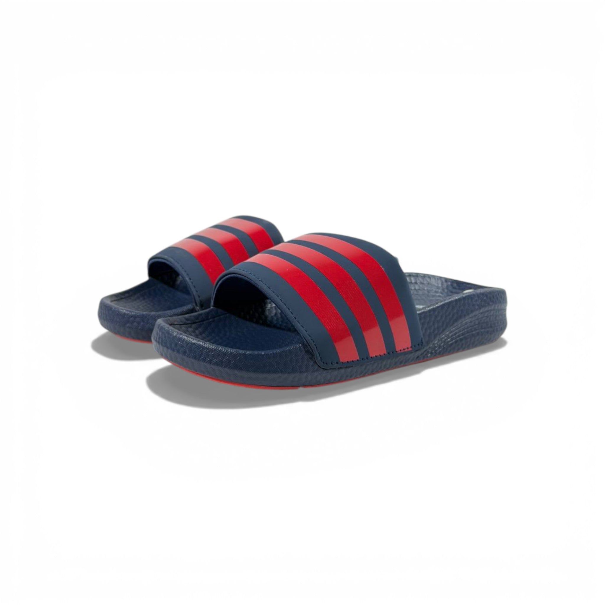 π΅ Adidas Slides β Navy & Red Stripes Edition π΄π₯