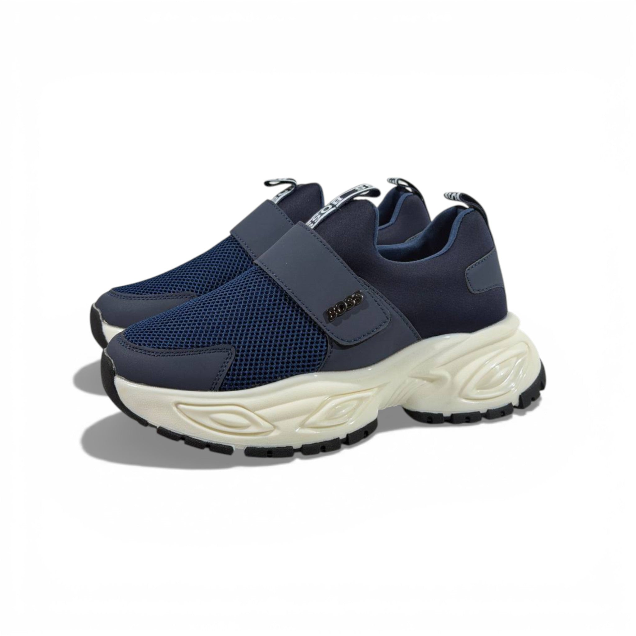 BOSS Navy Chunky Sneakers ππ΅β¨ Luxury Slip-On Sport Shoes β Premium Designer Lifestyle Trainers π₯