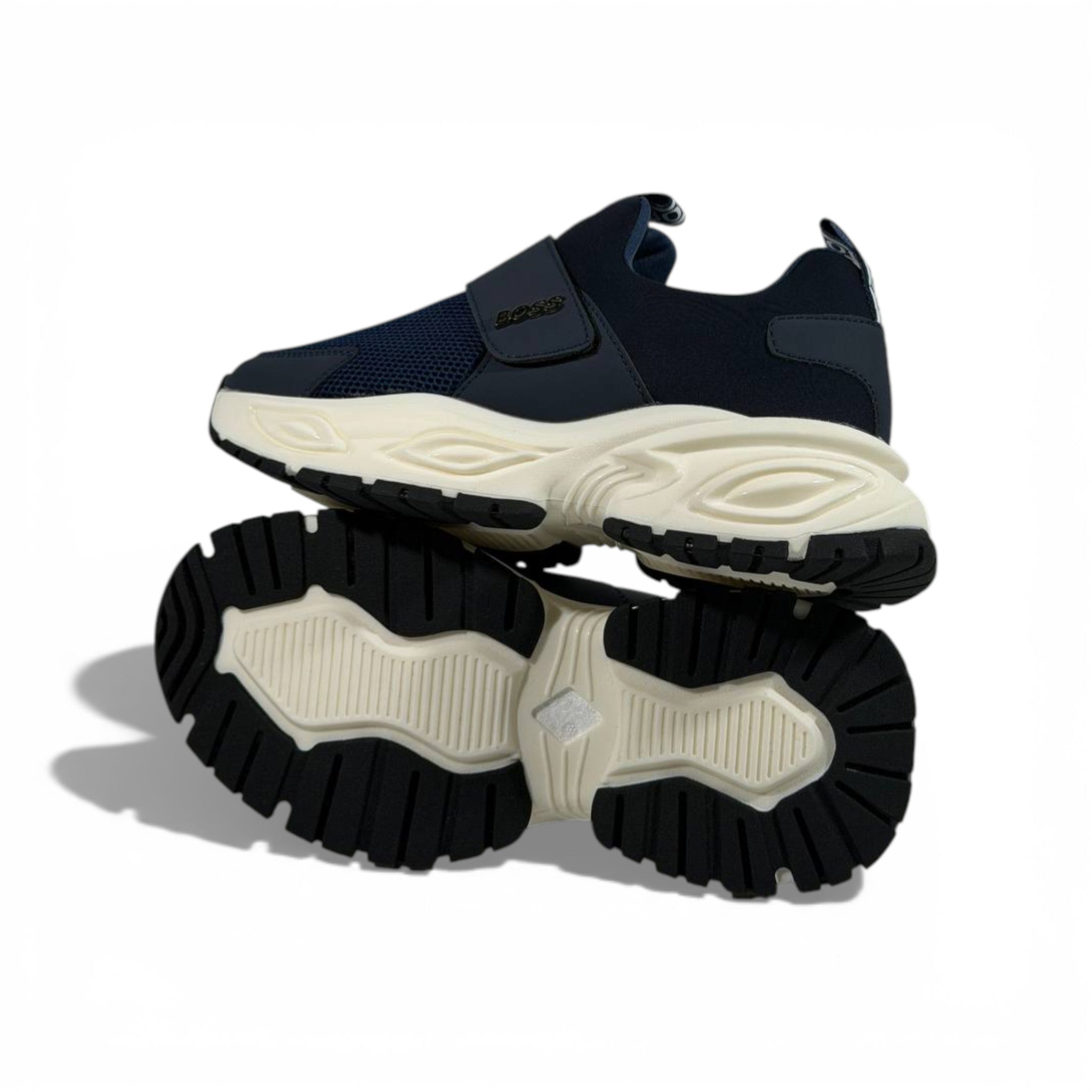 BOSS Navy Chunky Sneakers ππ΅β¨ Luxury Slip-On Sport Shoes β Premium Designer Lifestyle Trainers π₯