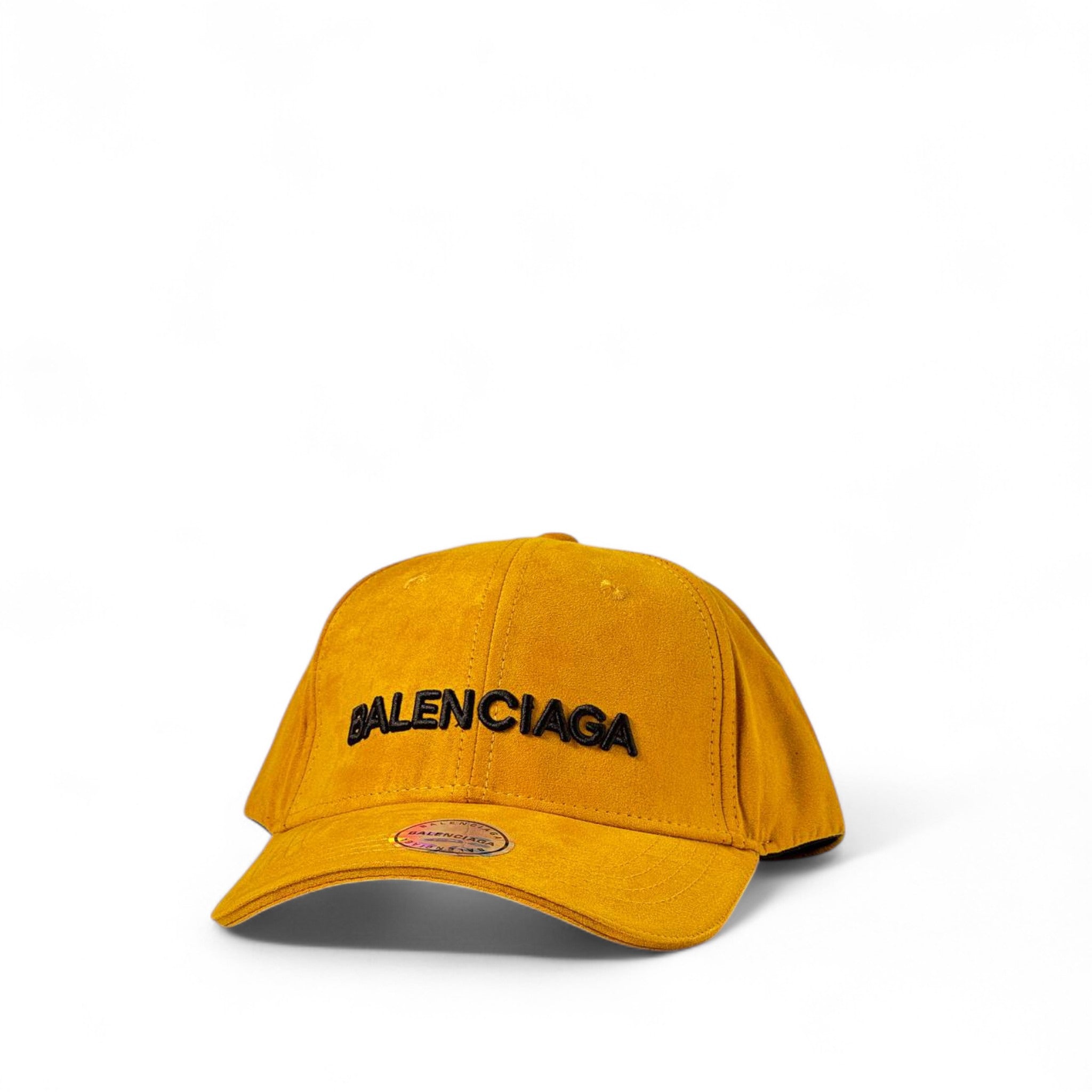 Balenciaga Mustard Suede Cap β¨ Luxe Street Statement