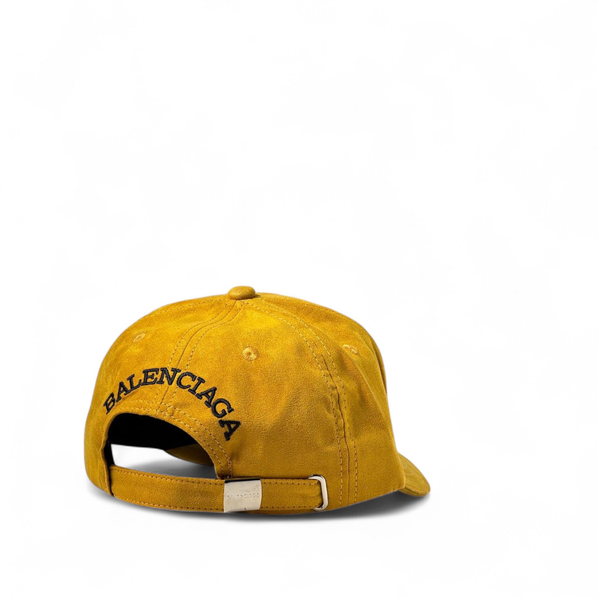 Balenciaga Mustard Suede Cap β¨ Luxe Street Statement
