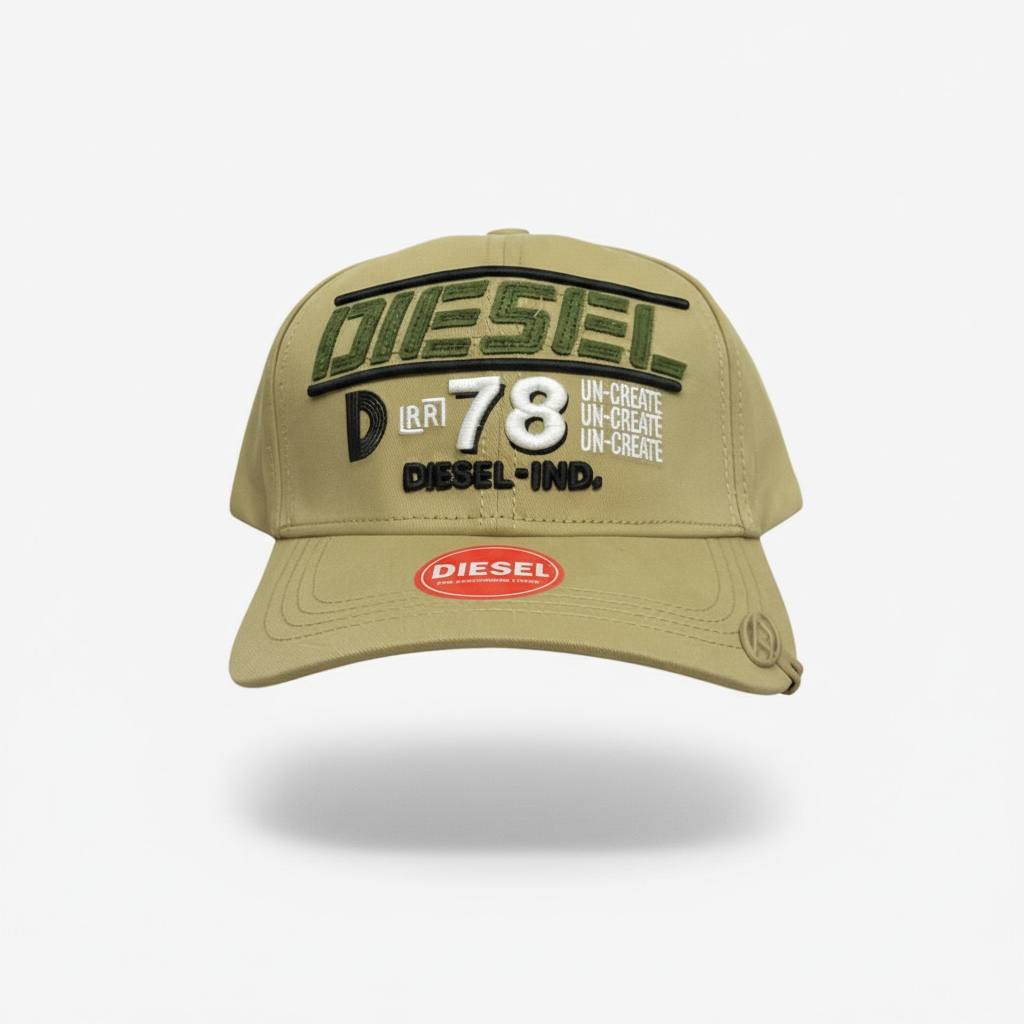 Diesel Military Green Streetwear Cap 🧢🪖🔥 Premium Diesel 78 Baseball Hat – Urban Fashion Style ✨