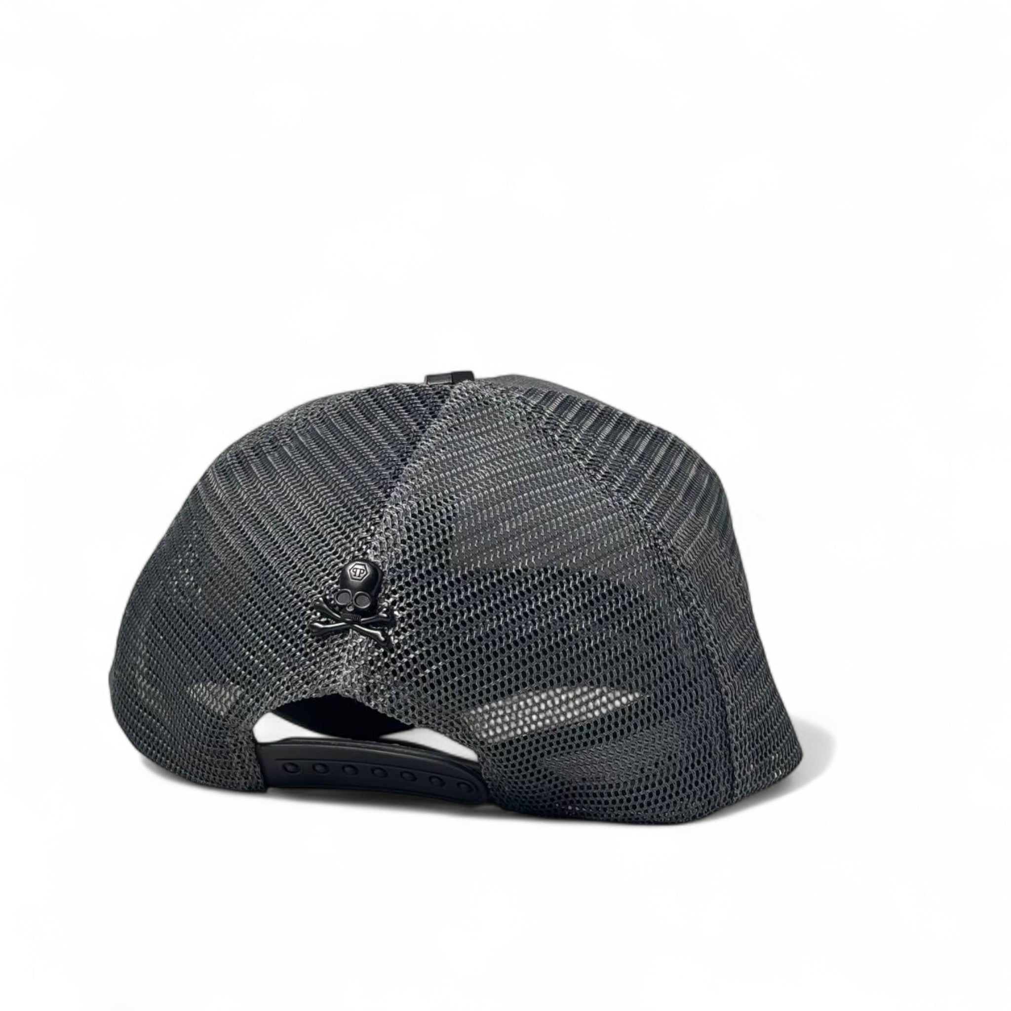 Philipp Plein Grey Skull Badge Cap 🖤🔥 | Bold Streetwear Icon