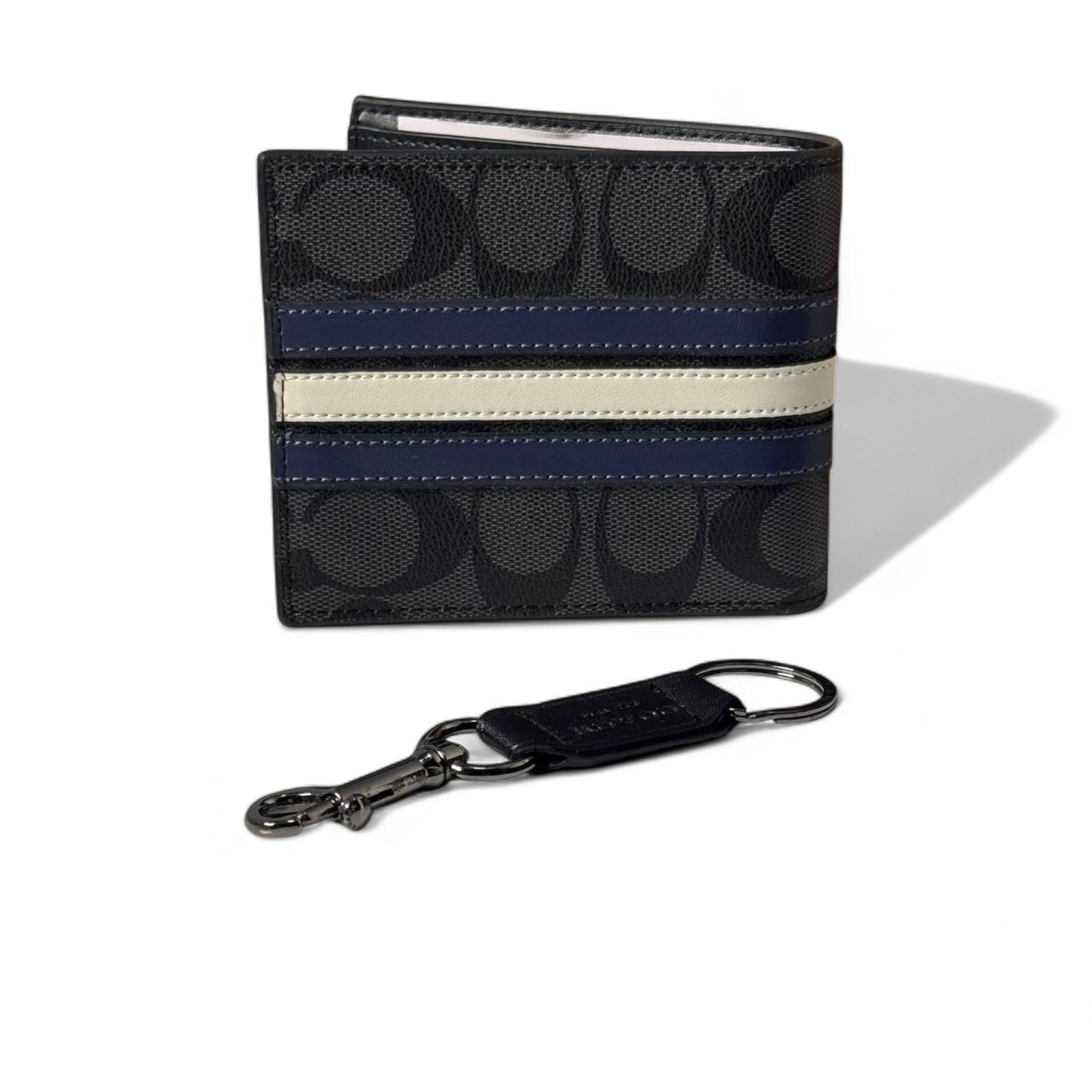 Coach 3-Piece Signature Gift Set β Wallet, Card Holder & Key Ring ππ€