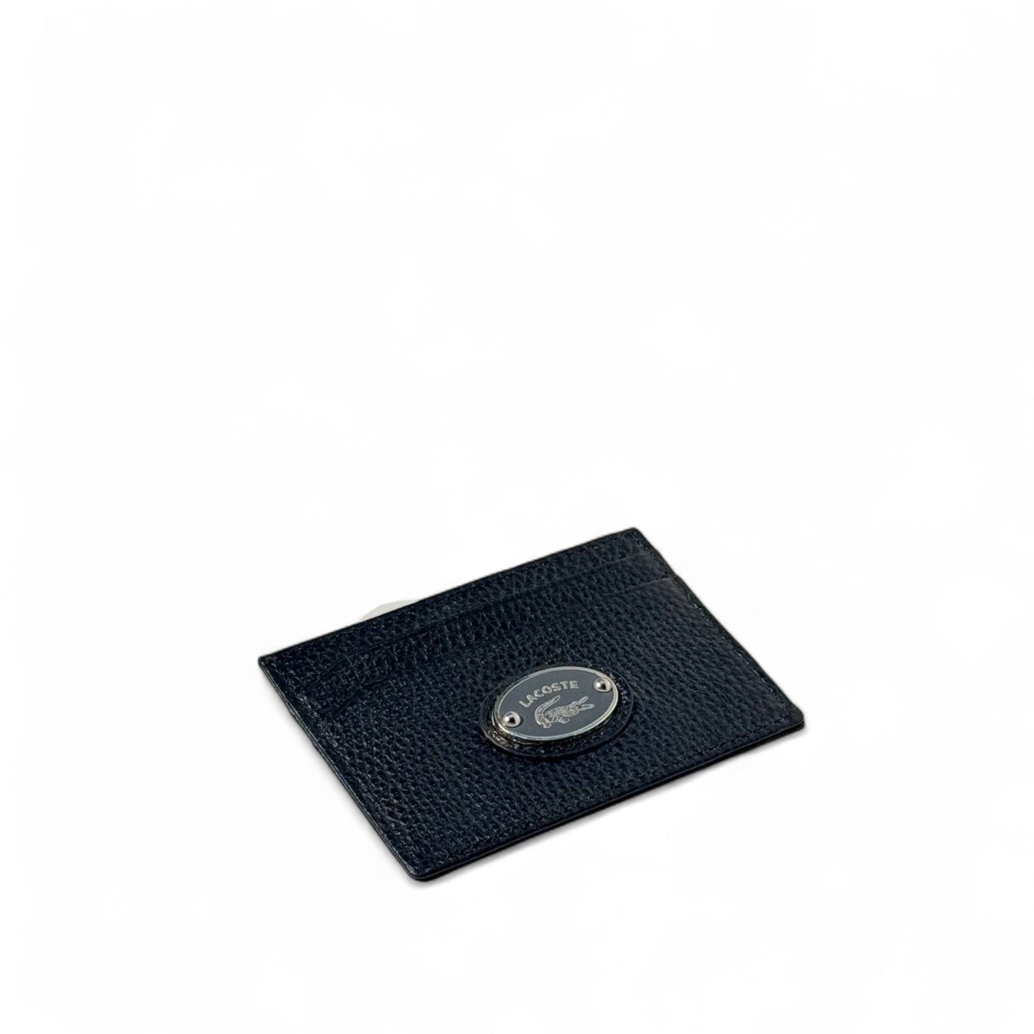Lacoste Signature Black Leather Card Holder ππ€