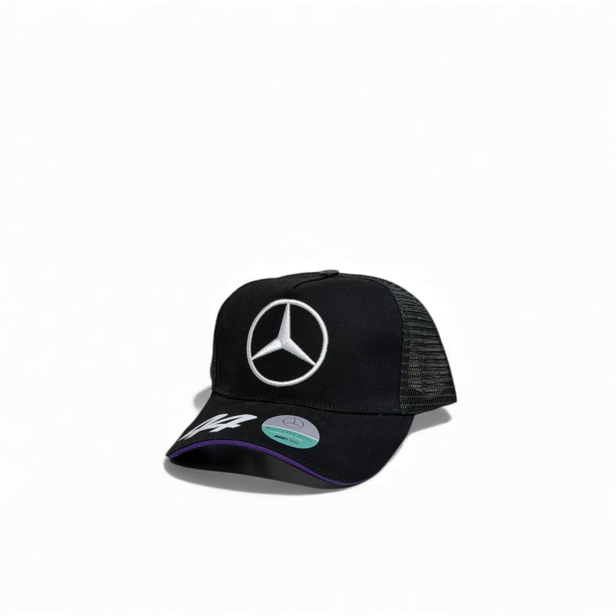 š§¢ Mercedes-Benz Black Mesh Trucker Cap ā Classic Star Logo Edition