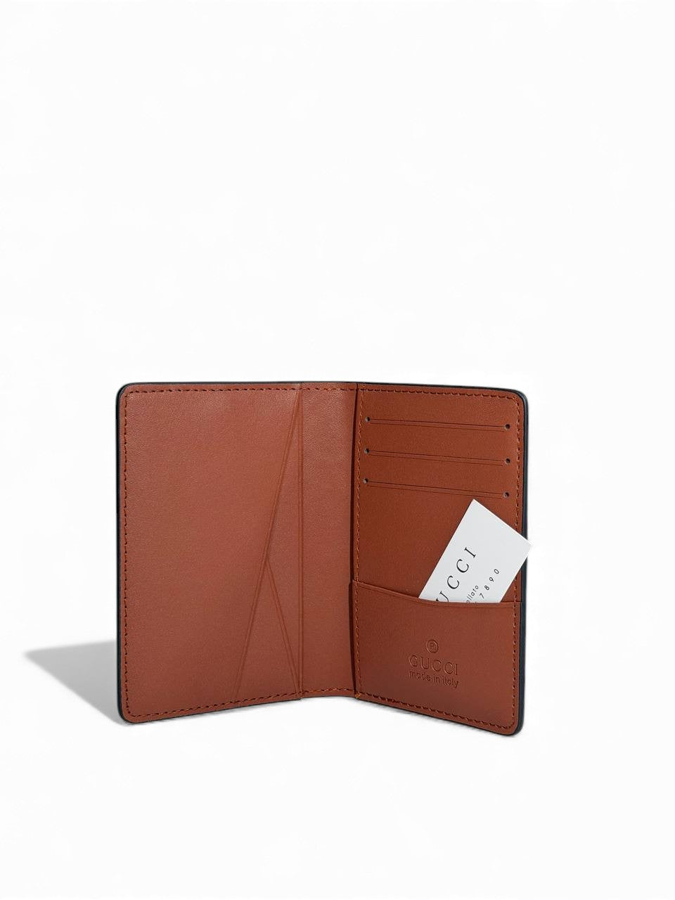 Gucci Brown Embossed Leather Card Holder π€β¨ | Compact Luxury Wallet | Unisex