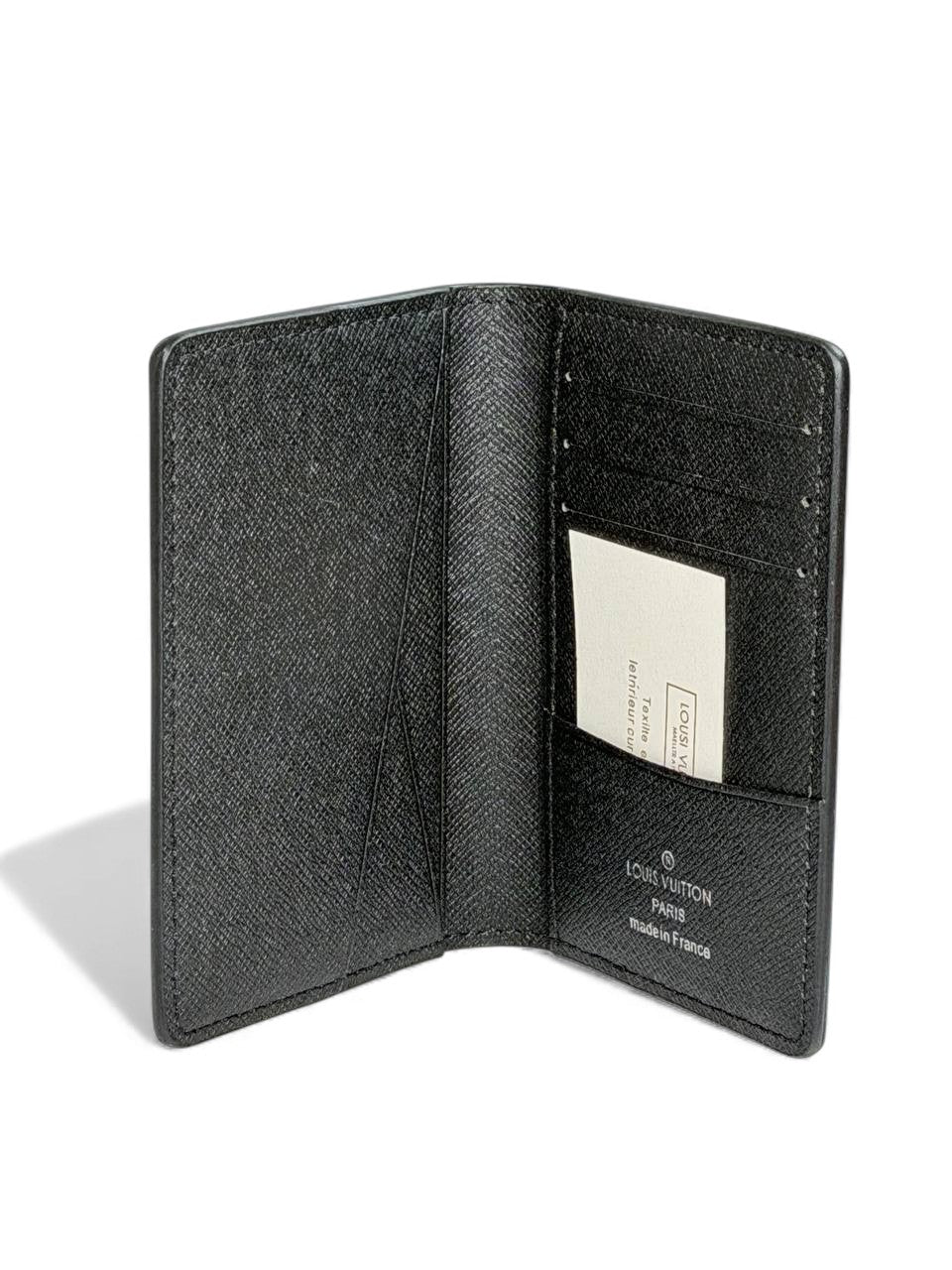 Louis Vuitton Taiga Black Leather Card Holder Wallet ✨ | Sleek Minimalist Luxury