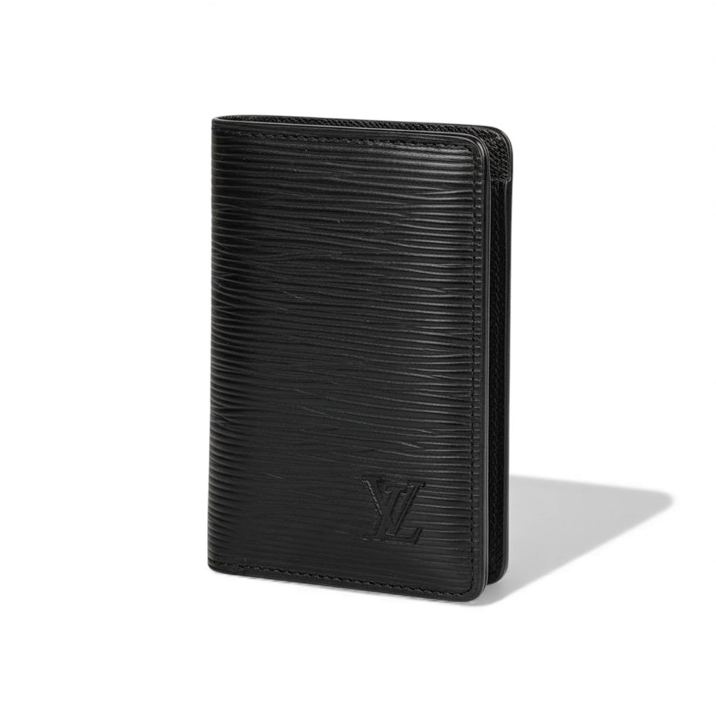 Louis Vuitton Epi Leather Wallet – Black ✨ | Premium Textured Leather | Minimal LV Embossed Design