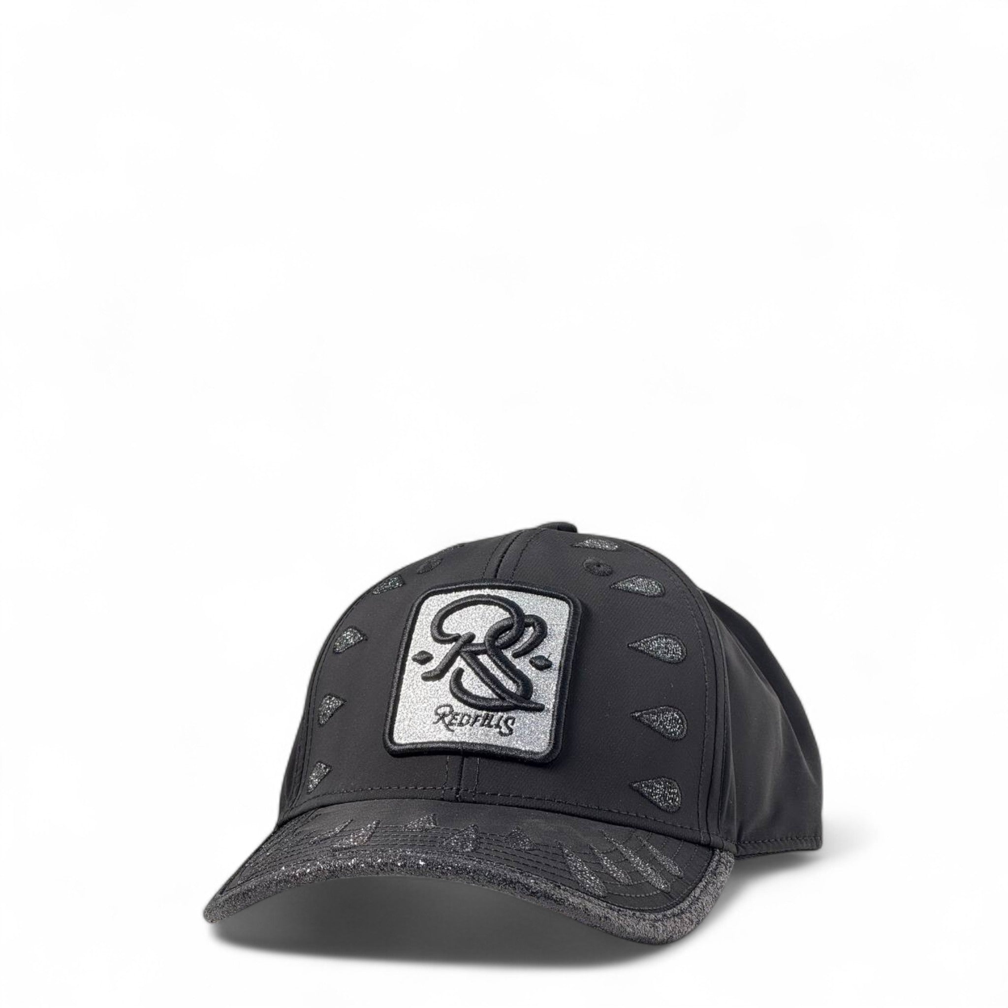 🧢 Redfills Signature Black Cap – Luxury Streetwear with Edge