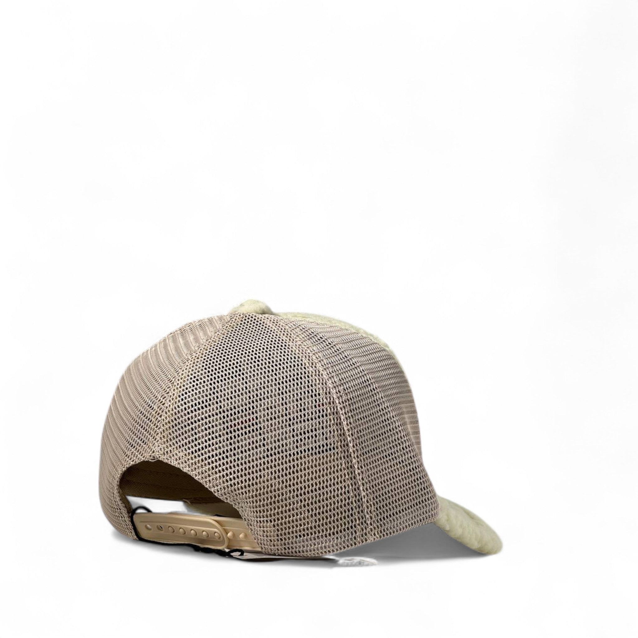 🧸 Goorin Bros. "Teddy" Cream Fleece Trucker Hat – Cozy, Cute & Iconic