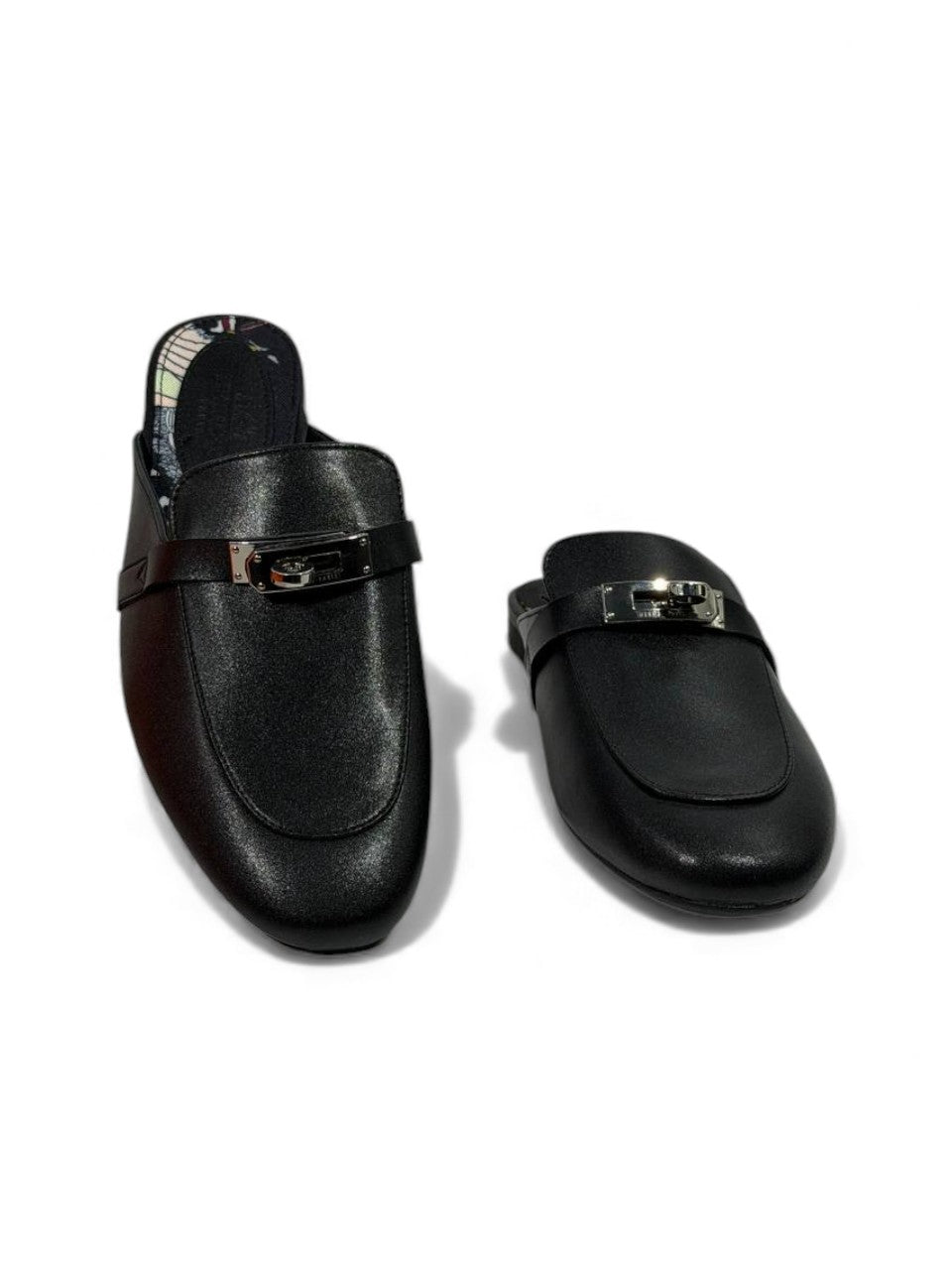 đ„ HermĂšs-Inspired Leather Mules â Black Luxury Edition đ„
