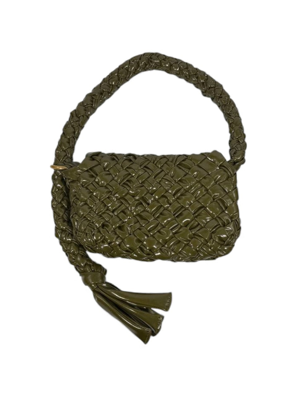 🔥 Bottega Veneta Handmade Woven Shoulder Bag – Olive Green Artisan Edition 🔥