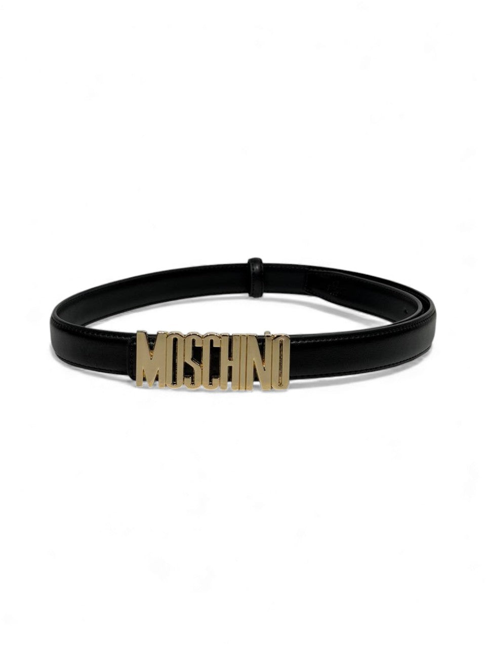 ✨ MOSCHINO Logo Leather Belt – 105cm ✨