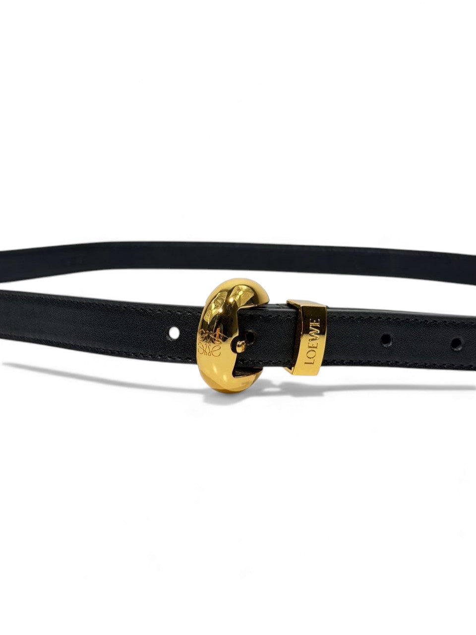 ✨ LOEWE-Inspired Slim Leather Belt – 110cm ✨