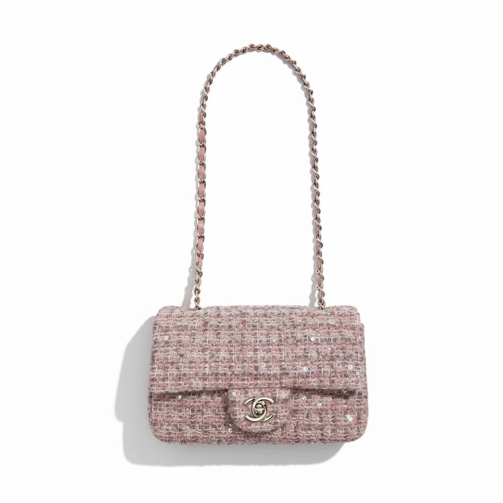 ✨ CHANEL Tweed Classic Mini Flap – Pink Edition ✨