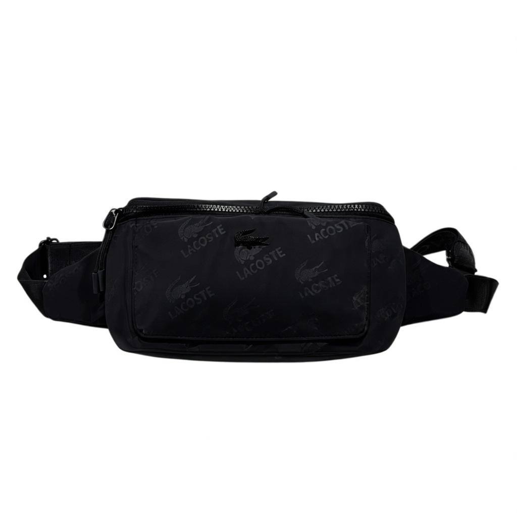 πΎ Lacoste Black Monogram Belt Bag β Sporty Urban Essential ππ
