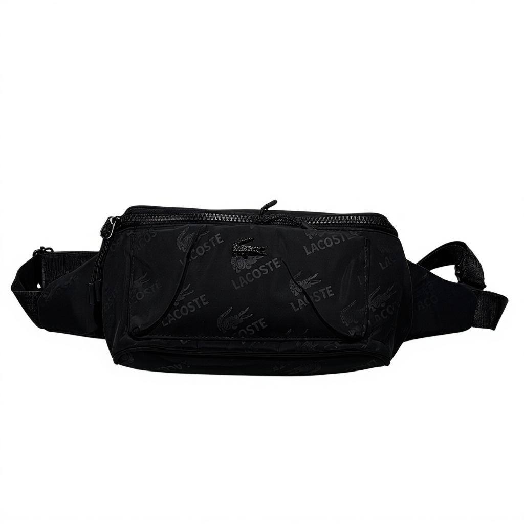 πΎ Lacoste Black Monogram Belt Bag β Sporty Urban Essential ππ