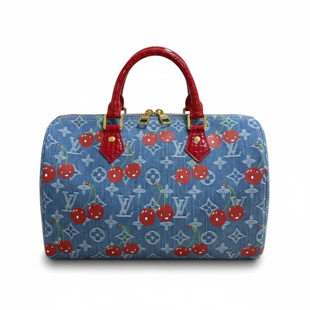 Louis Vuitton Cherry Denim Speedy Bag 🍒✨ | Limited Designer Icon