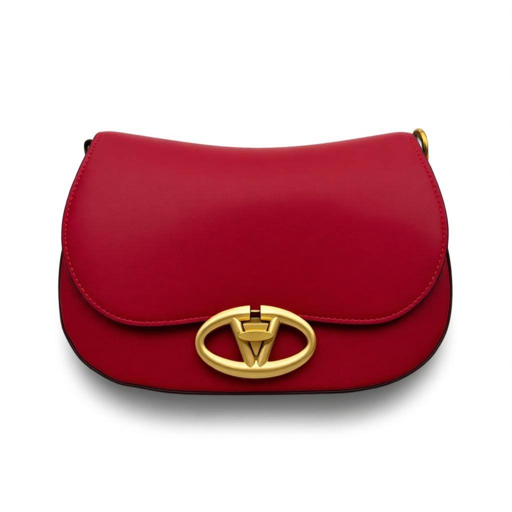 Valentino VLogo Signature Shoulder Bag β Red & Gold β€οΈβ¨ | Luxury Crossbody