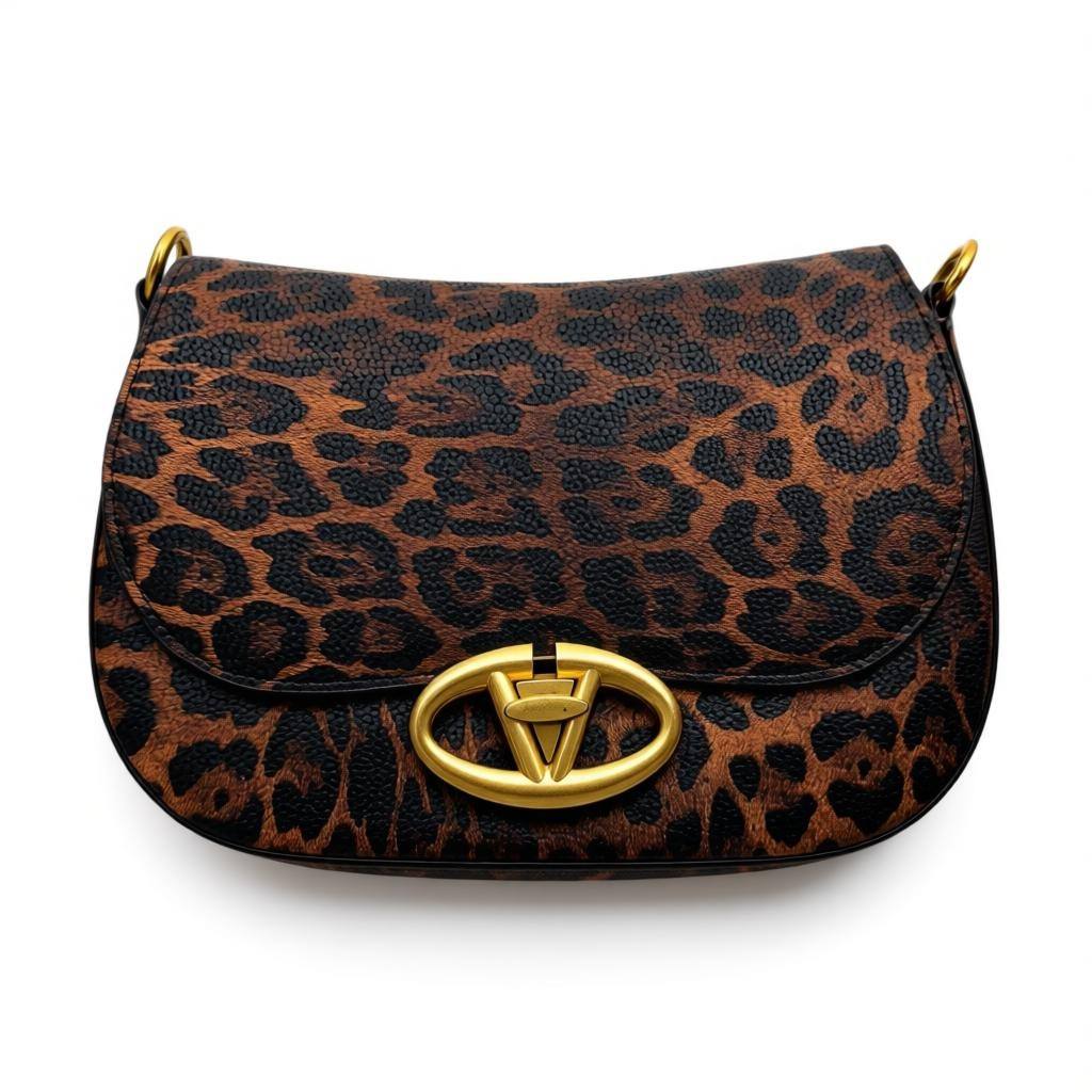 Valentino VLogo Leopard Shoulder Bag β Gold Hardware πβ¨ | Luxury Statement Bag