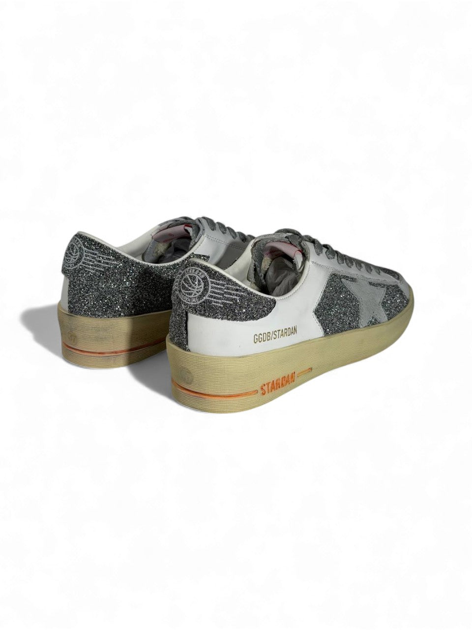 ✨ Golden Goose Stardan Glitter Sneakers – Black & White Retro Luxe Edition ⭐✨