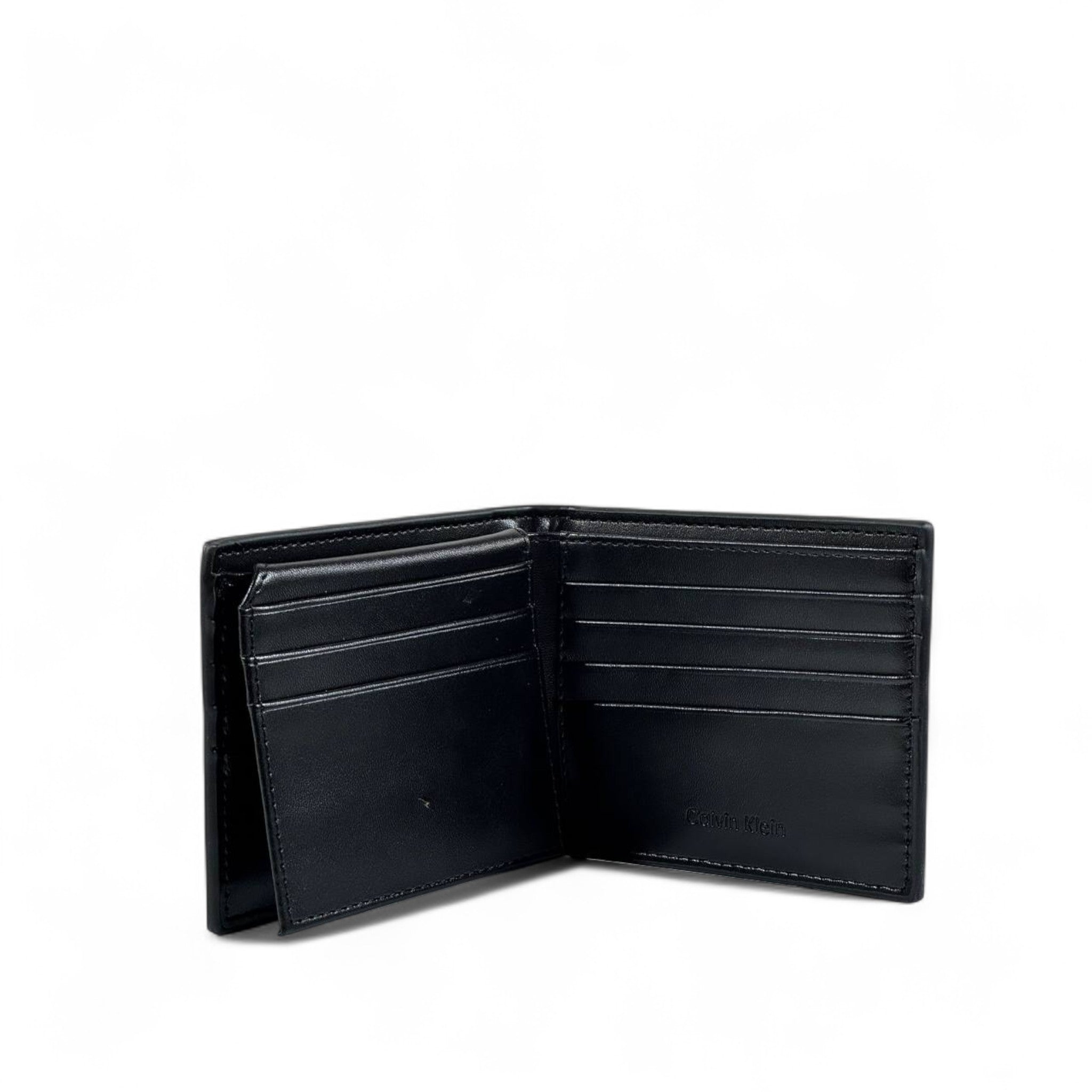 Calvin Klein Jeans Black Leather Wallet – Embossed Logo