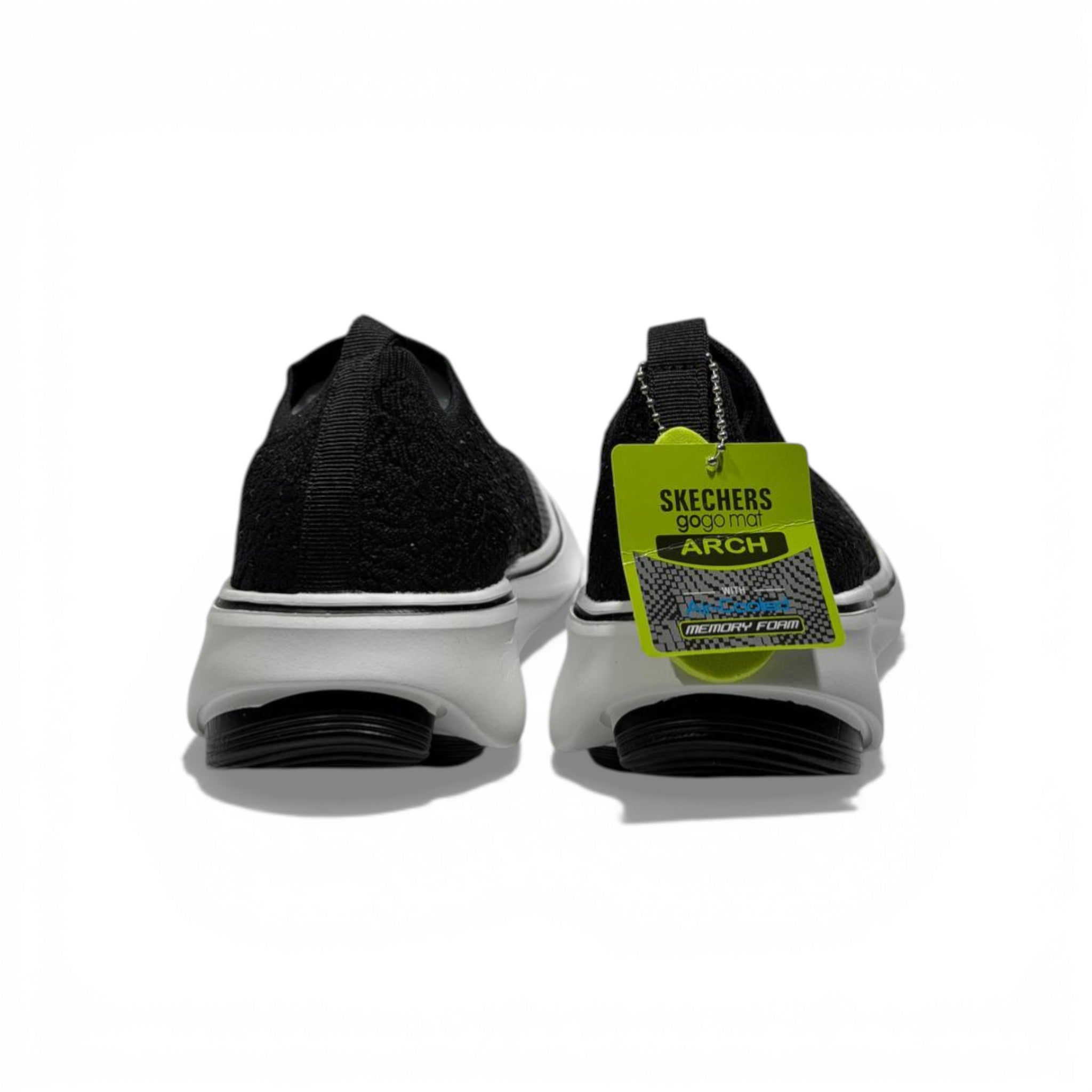 Skechers Slip-On Knit Sneakers – Black Lightweight Comfort Walking Shoes 👟🖤 | Breathable Casual Trainers