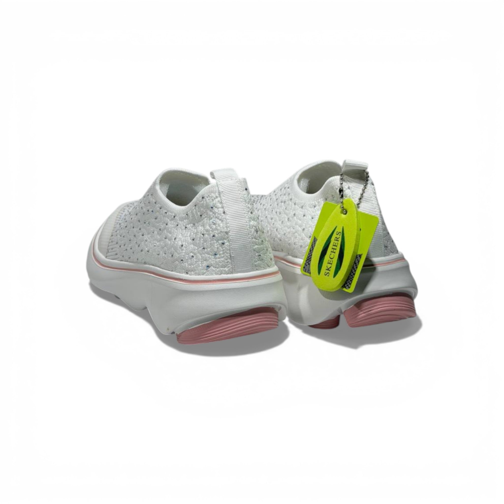Skechers Crystal Slip-On Sneakers – White Sparkle Comfort Shoes ✨👟 | Lightweight Breathable Walking Trainers
