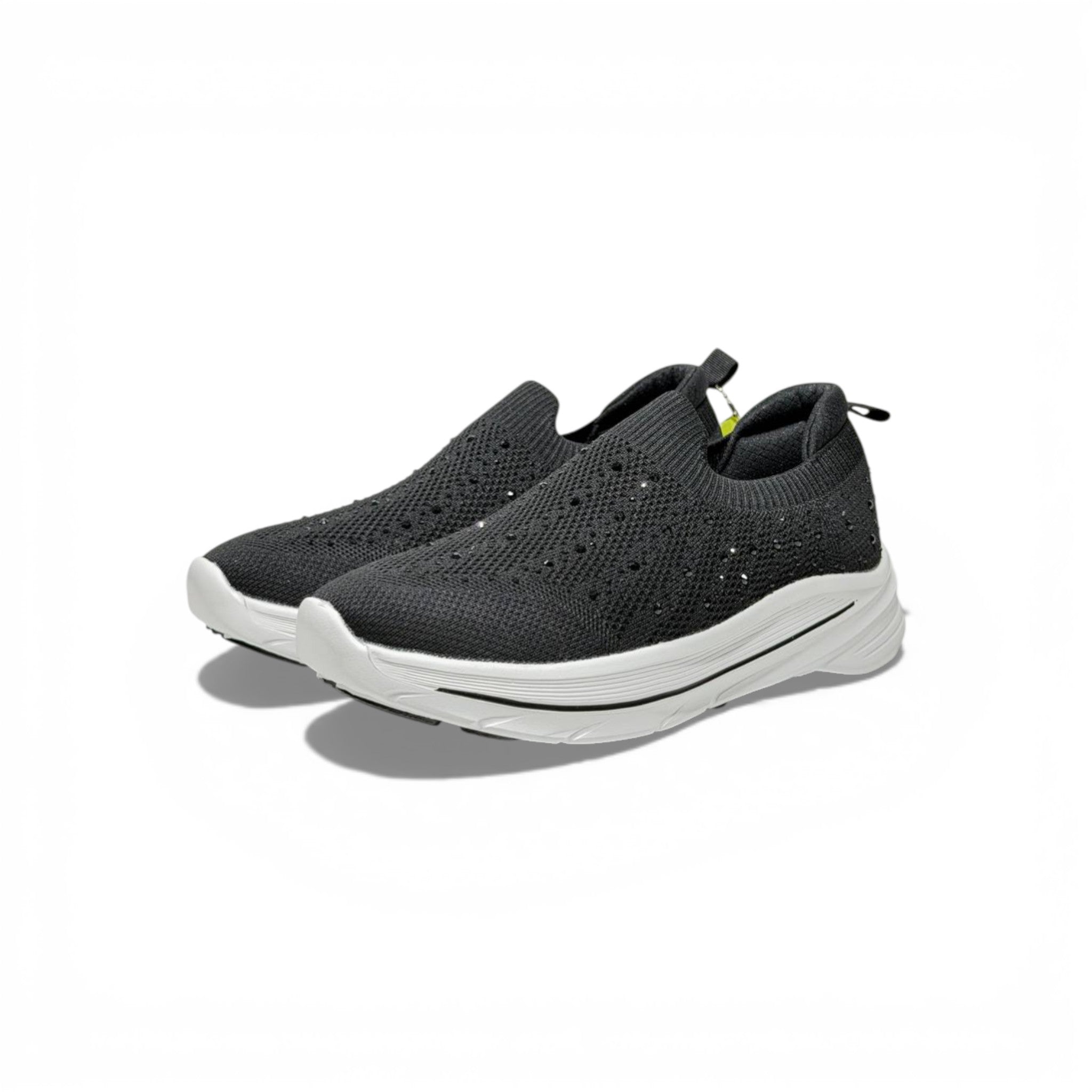 Skechers Crystal Slip-On Sneakers β Black Sparkle Comfort Shoes β¨π€ | Lightweight Breathable Walking Trainers
