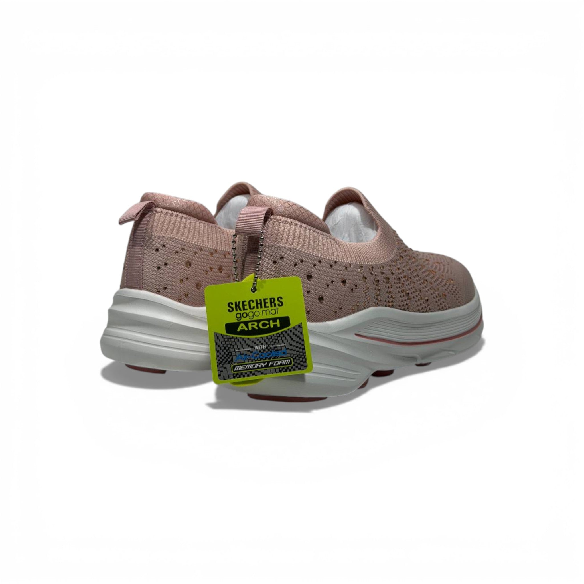 Skechers Crystal Slip-On Sneakers – Blush Pink Sparkle Comfort Shoes ✨👟 | Lightweight Breathable Walking Trainers