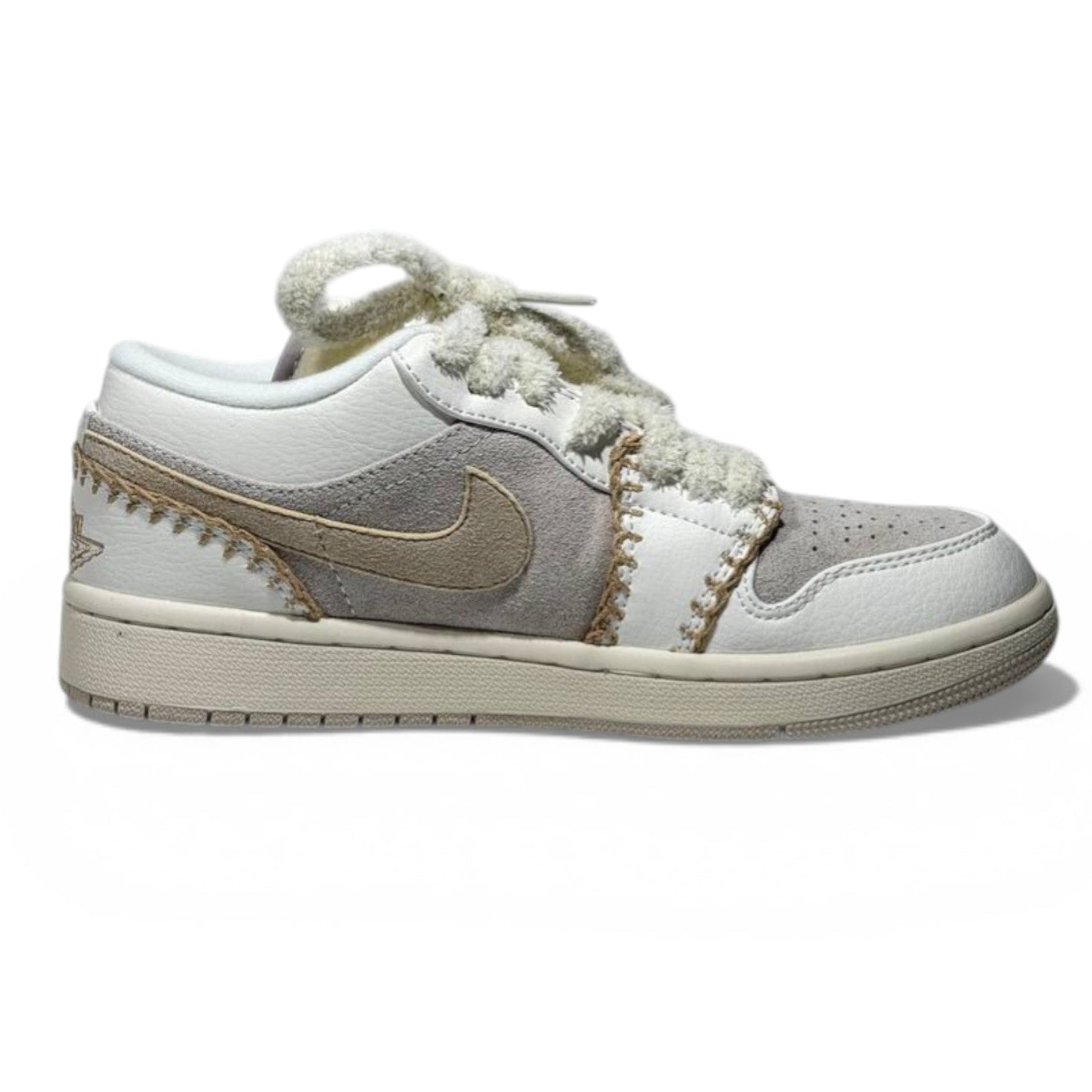 Nike Air Jordan Low Vintage Stitch Sneakers β Cream & Beige Retro Trainers πβ¨ | Premium Street Style Shoes