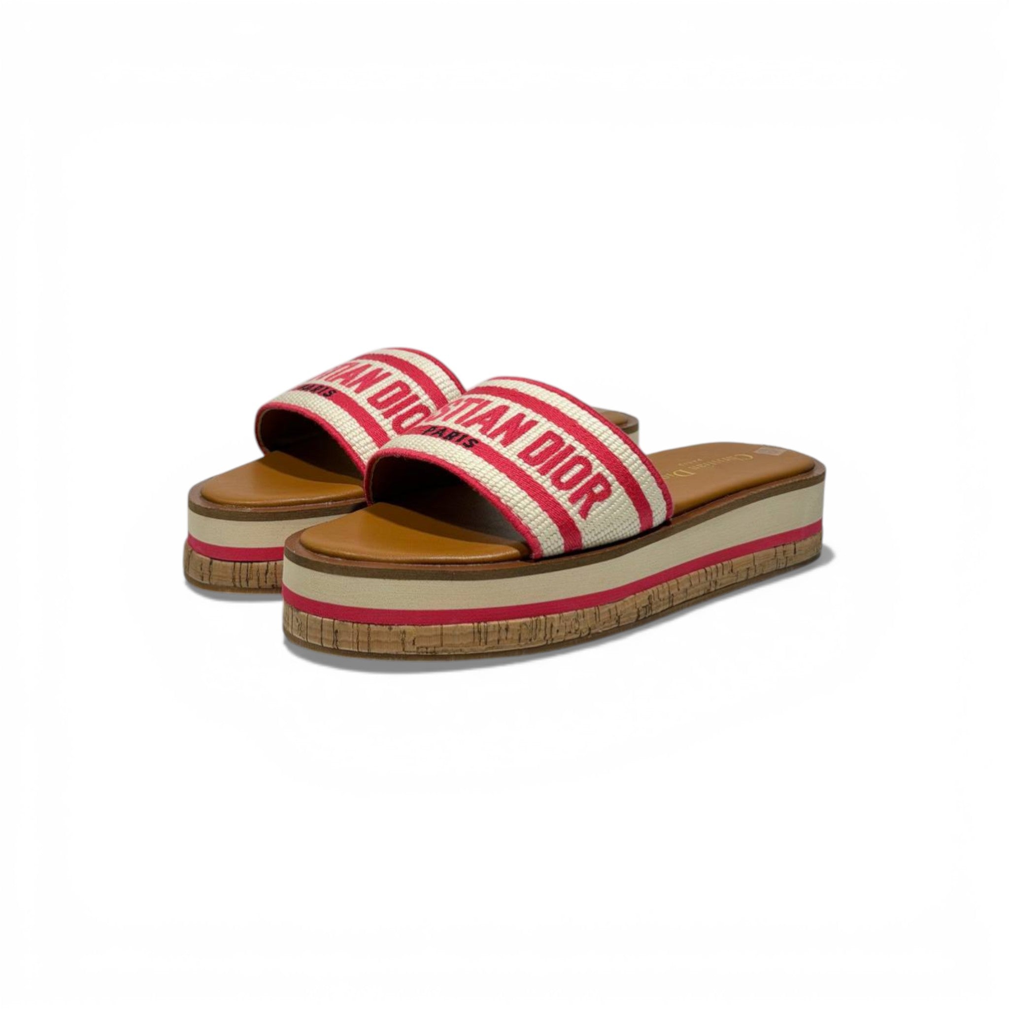 Christian Dior Paris Platform Slides – hot pink Logo Designer Sandals ❤️✨ | Luxury Summer Comfort Slides